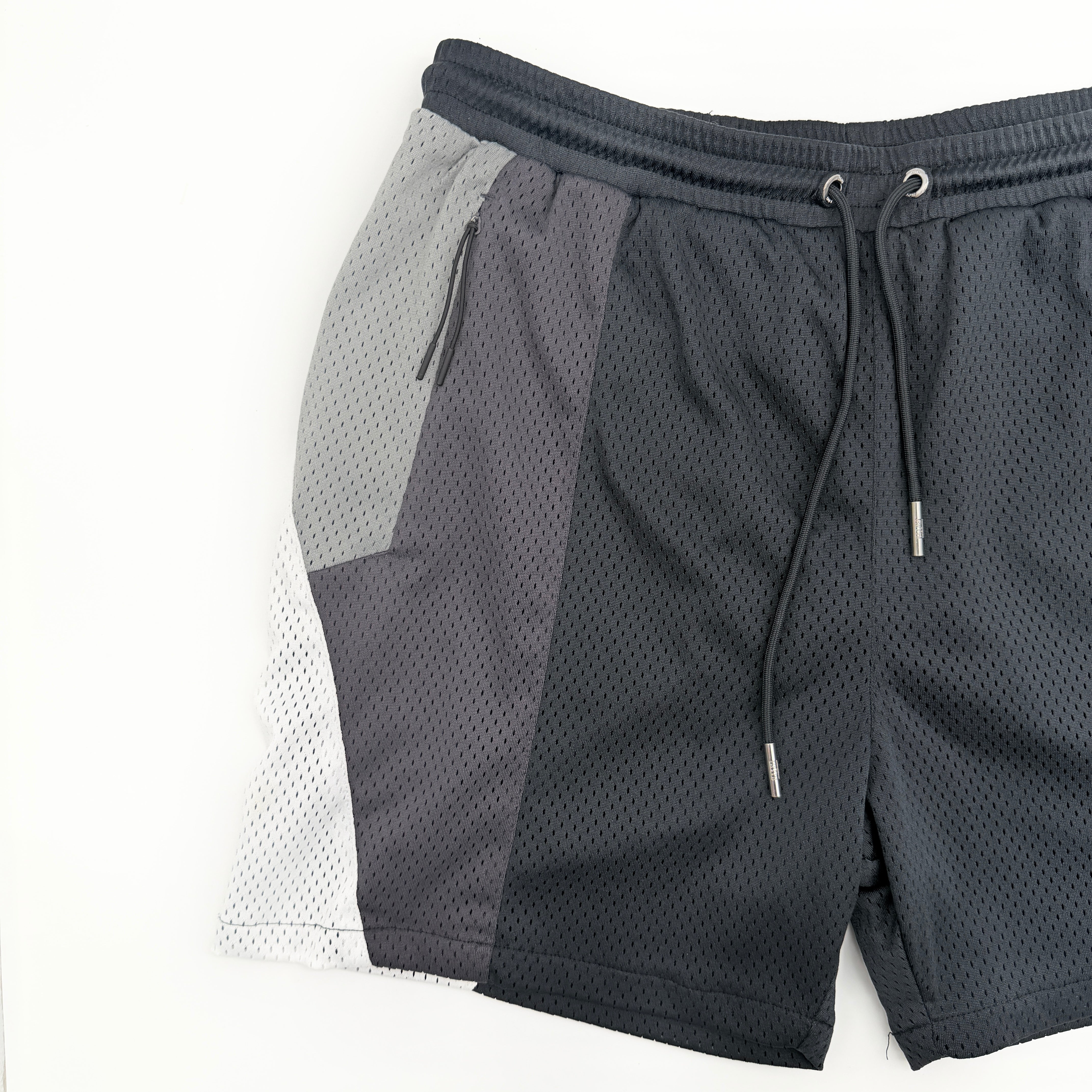 (M) Kith Harden Panelled Mesh Shorts Black