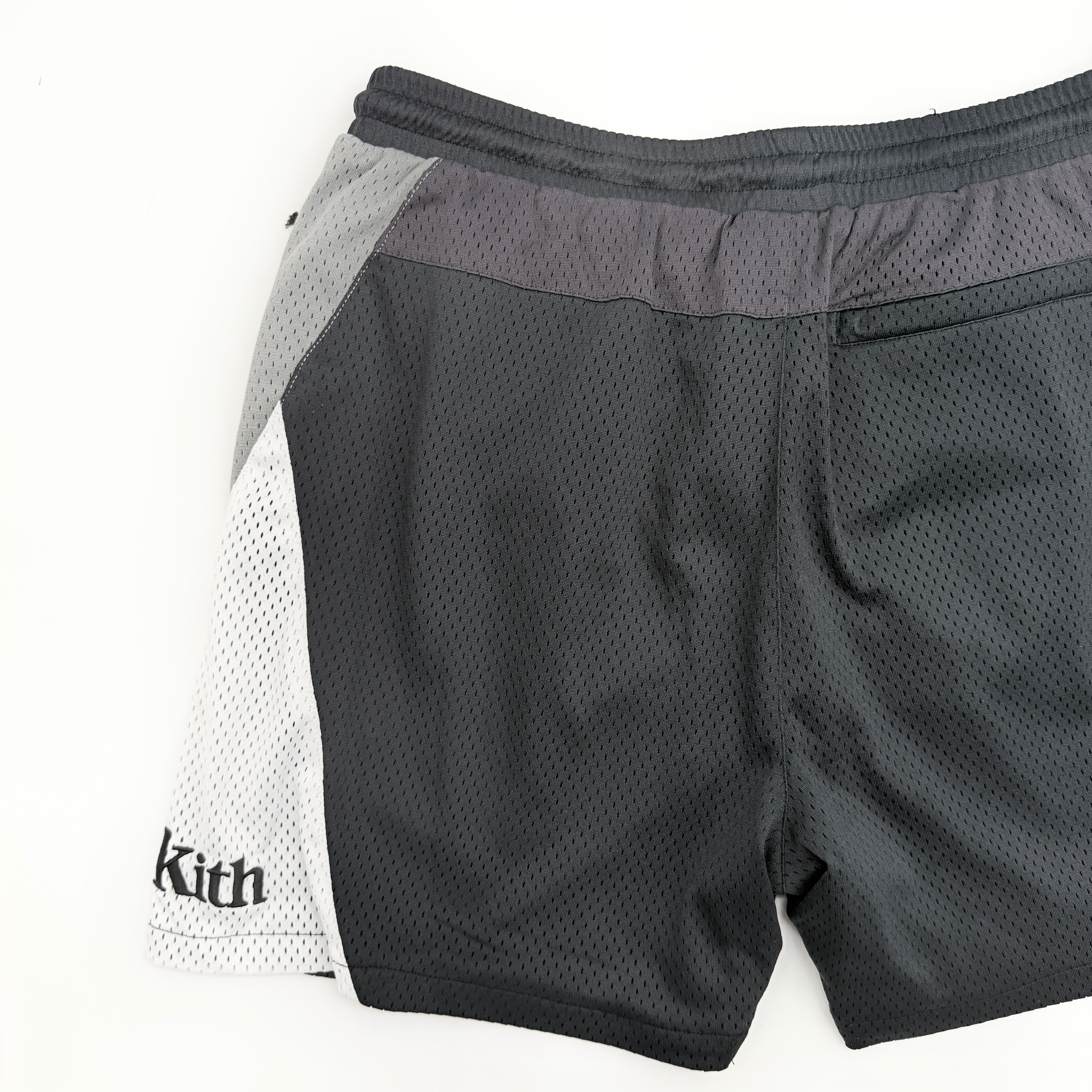 (M) Kith Harden Panelled Mesh Shorts Black