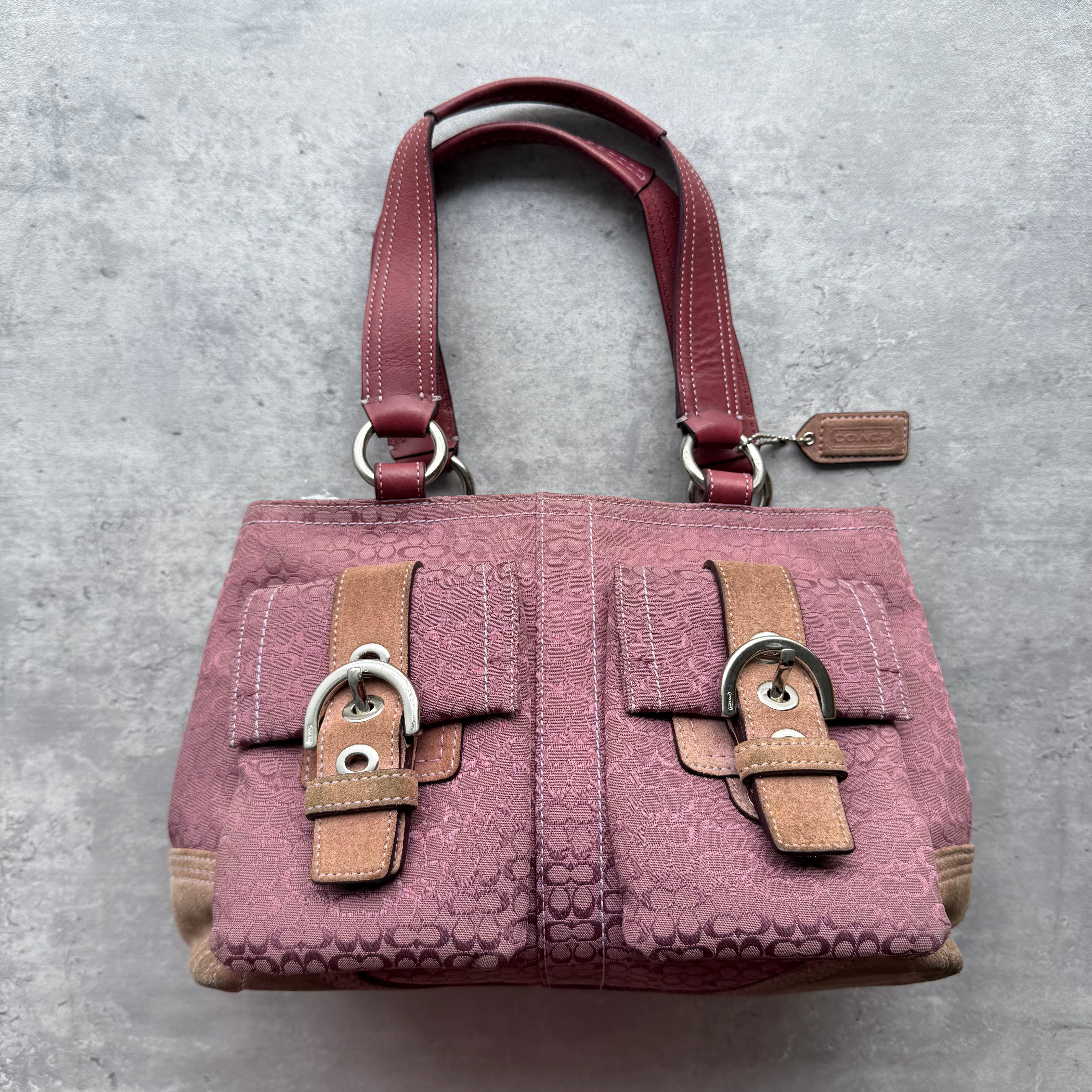 Coach Y2K Soho Double Mini Buckle Pocket HandBag Purple