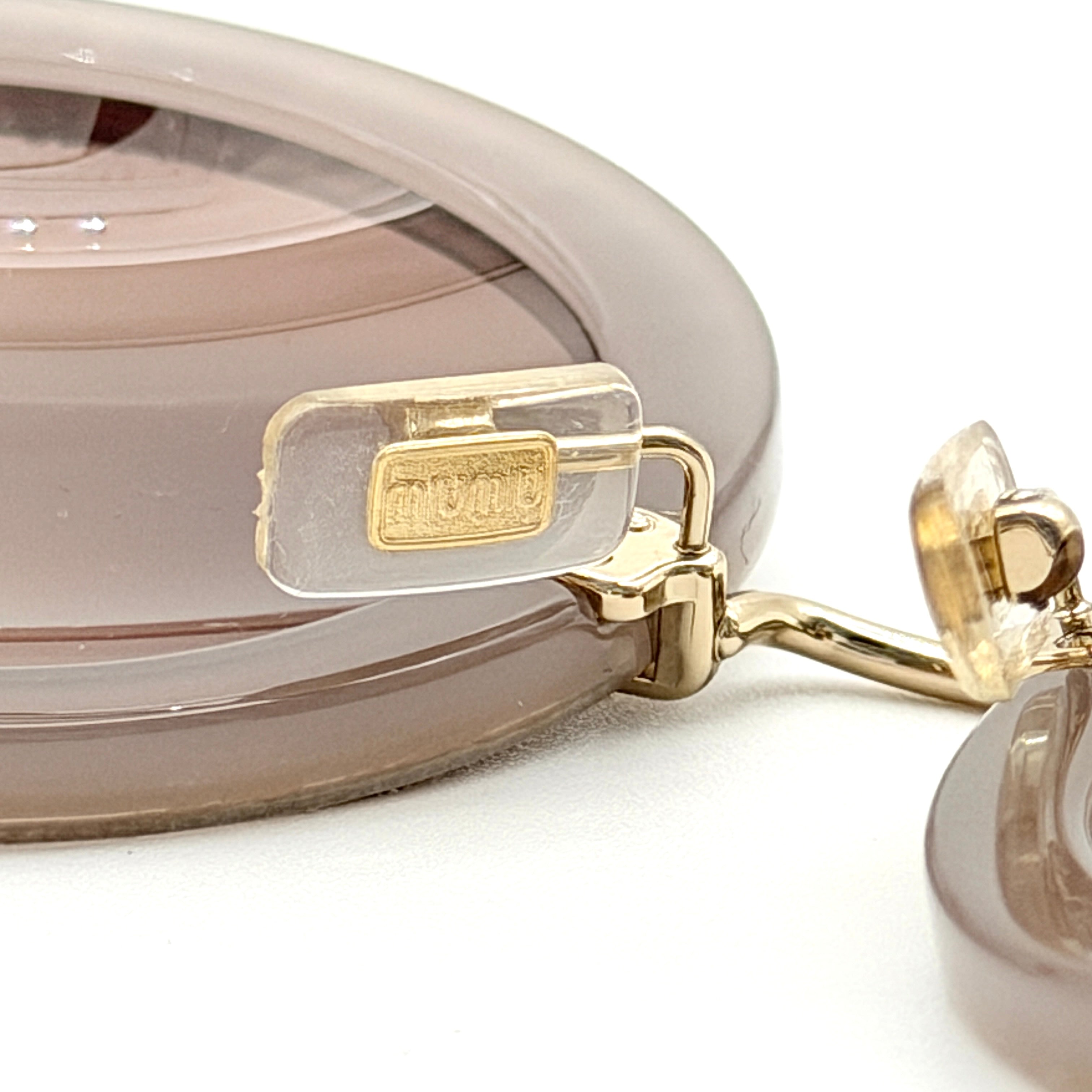 Miu Miu SMU 08R Round Crystal Sunglasses Gold