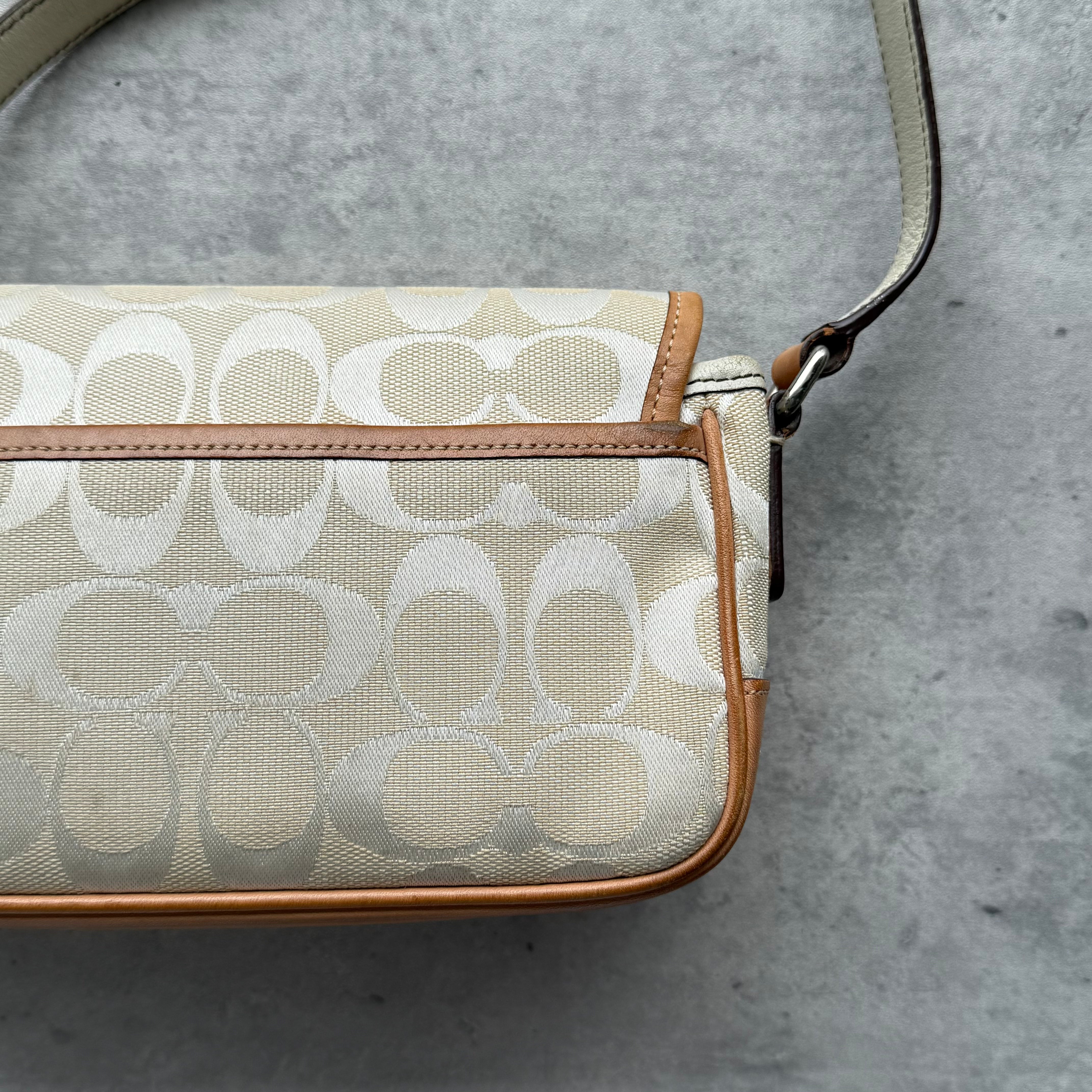 Coach Double Buckle Mini Crossbody Bag Cream/Tan