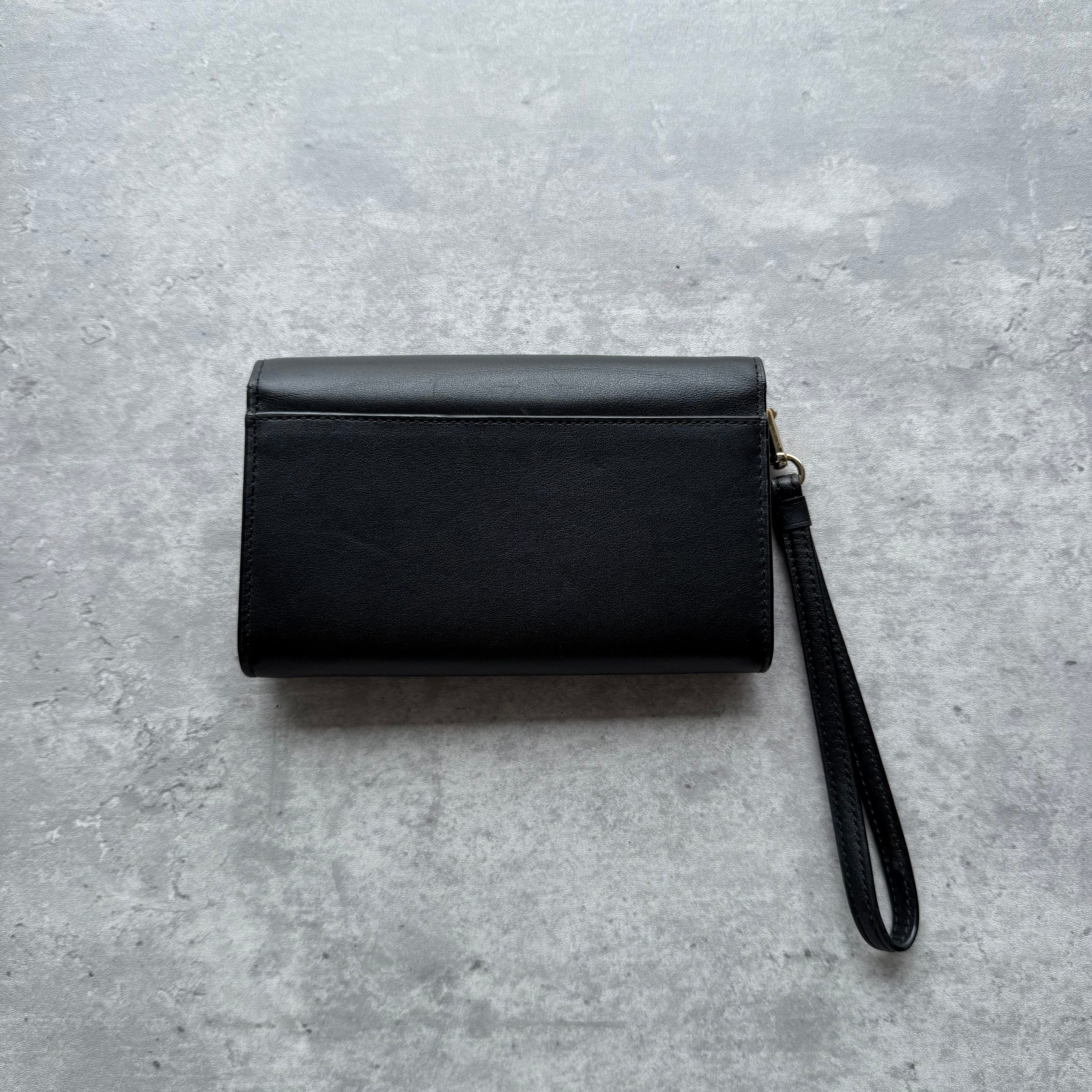 Coach Flap Wristlet Wallet Black