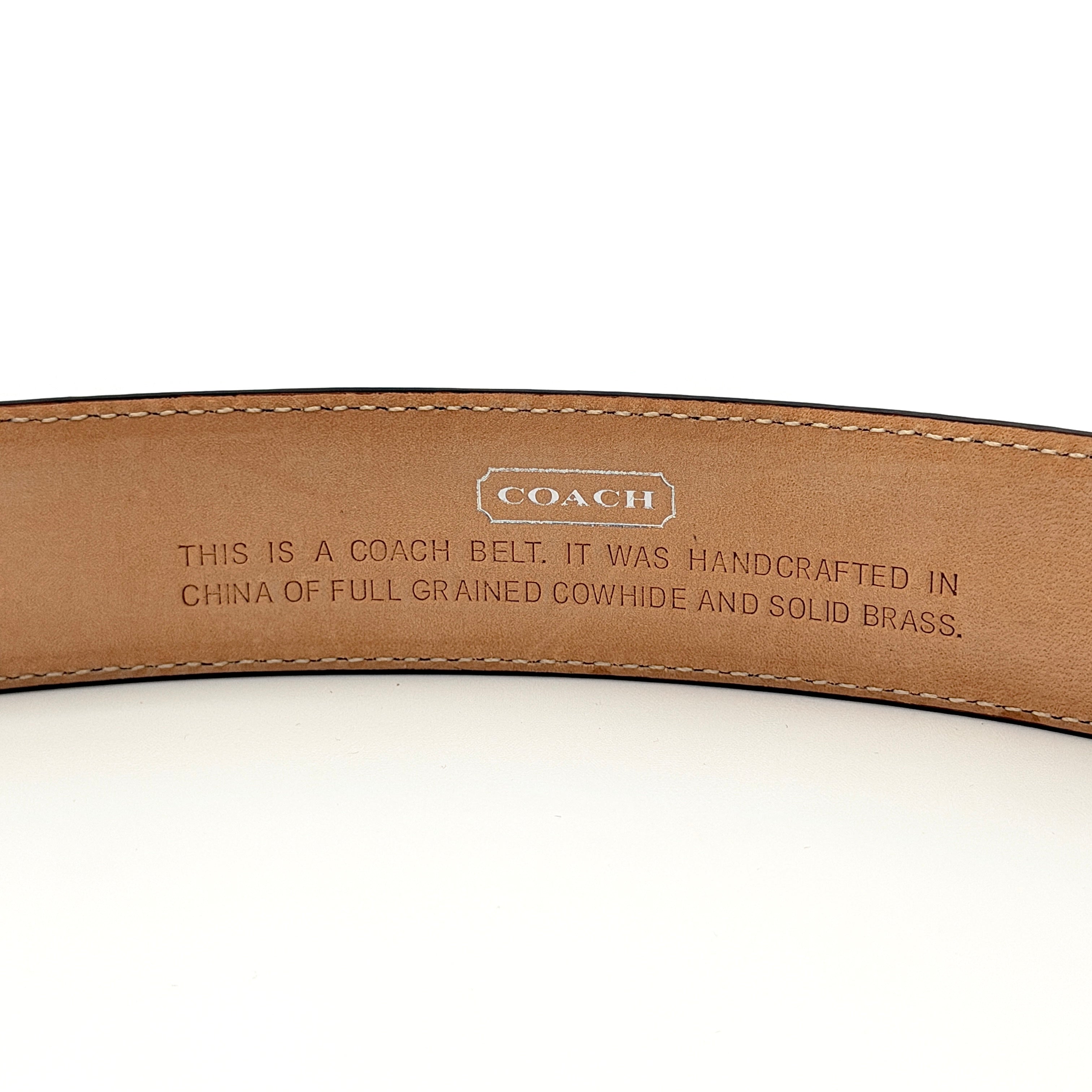 Coach Harness Buckle Belt Black