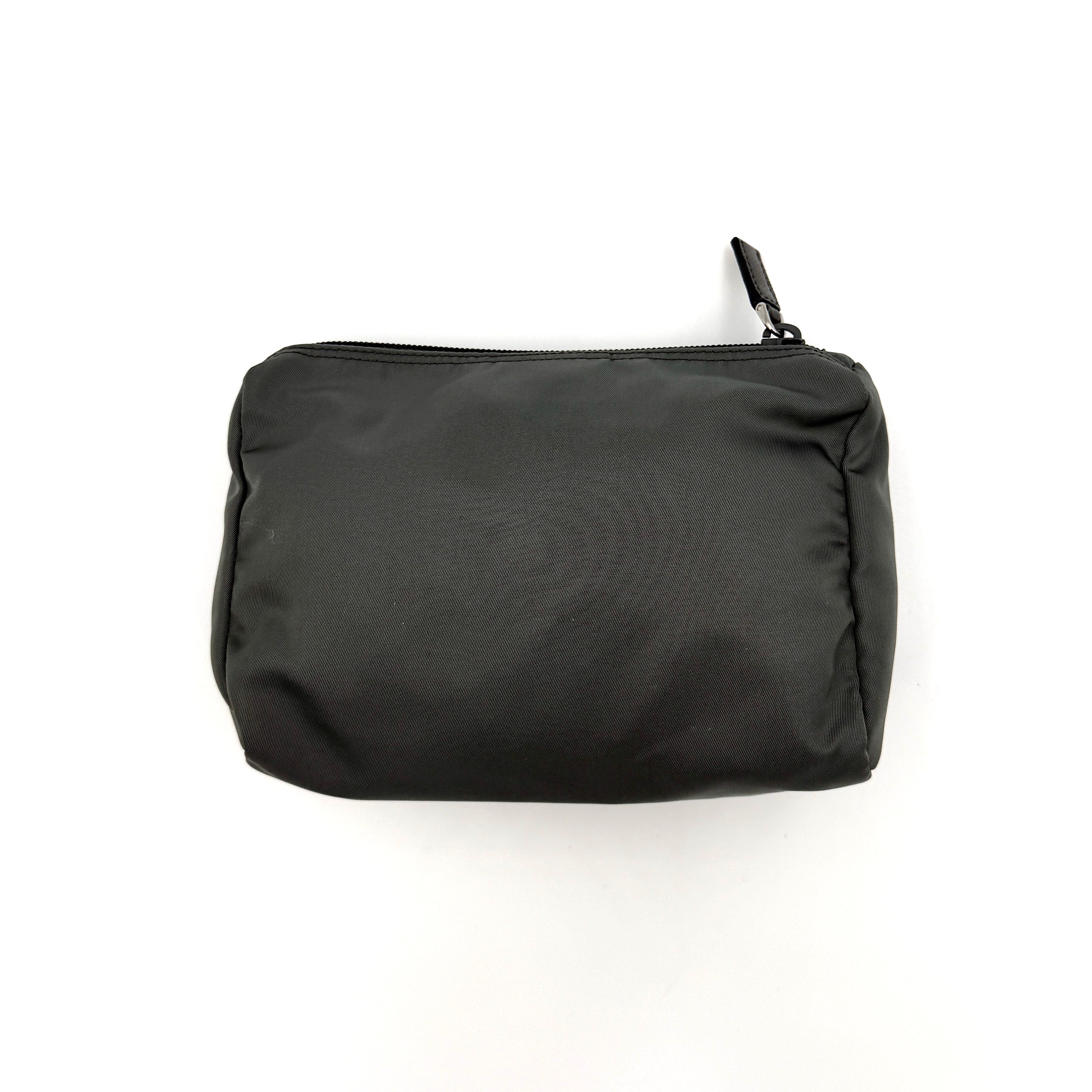 Prada Nylon Cosmetic Pouch Bag Grey
