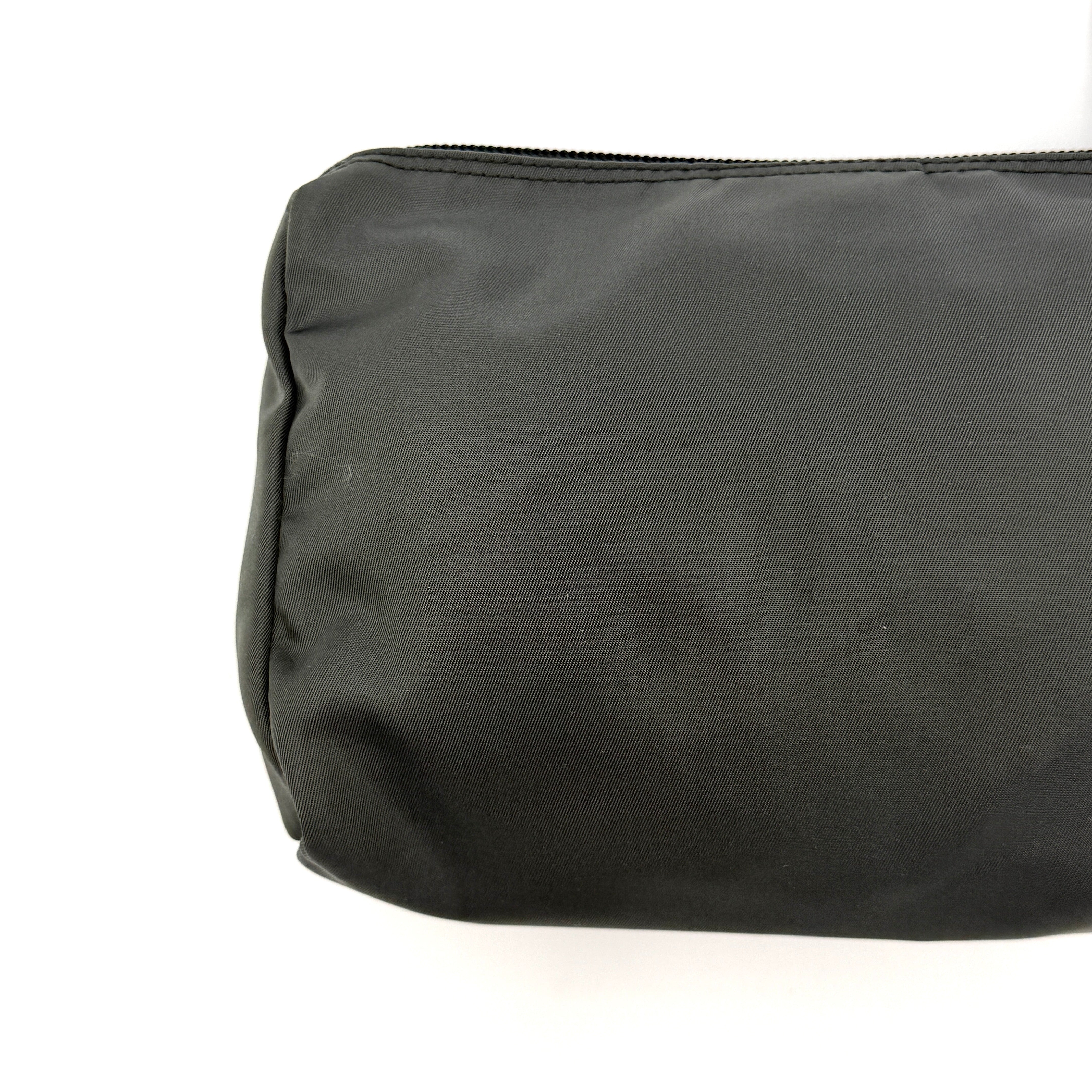 Prada Nylon Cosmetic Pouch Bag Grey