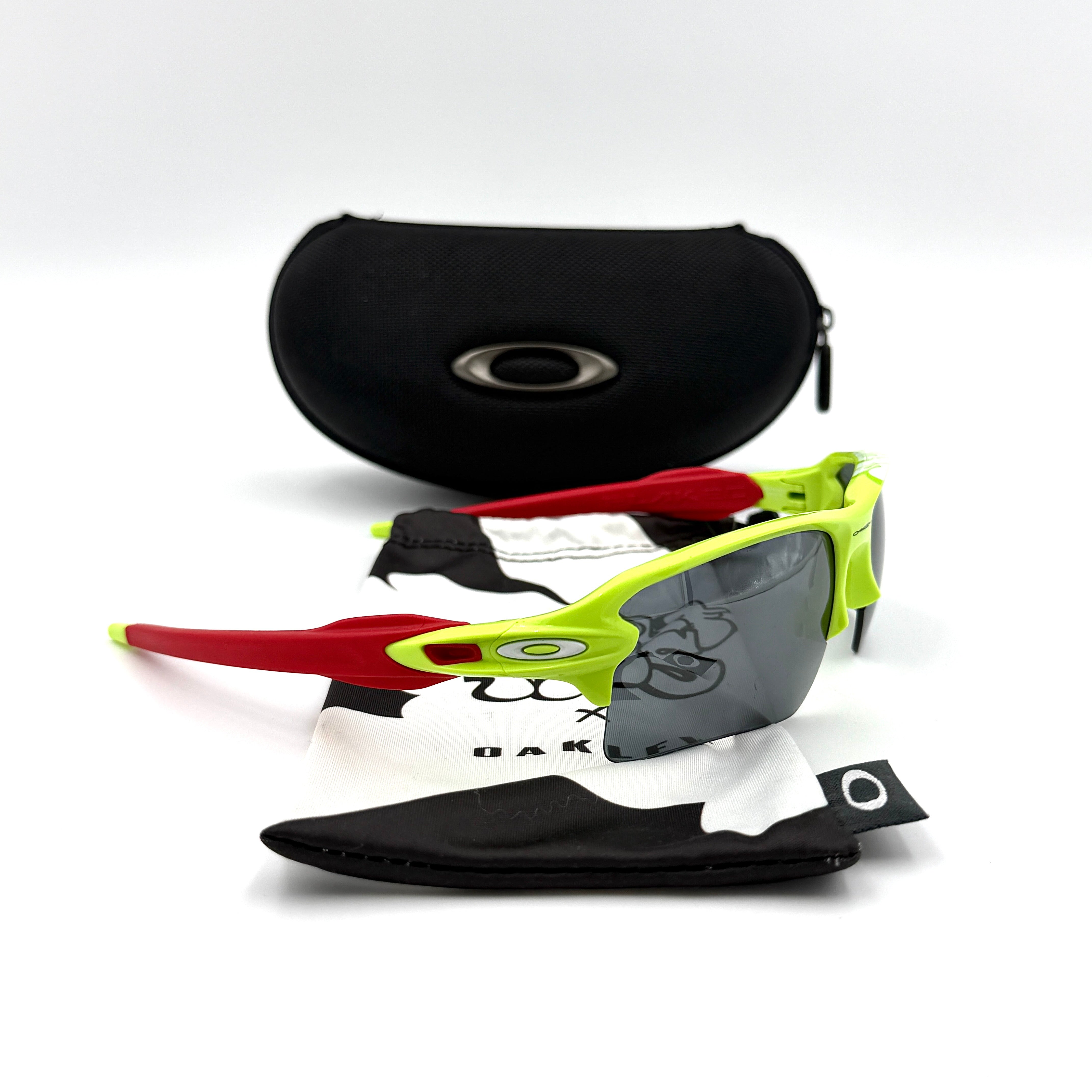 Oakley Flak 2.0 Prizm Sunglasses Neon Yellow/Red (Staple Graffiti Collection)