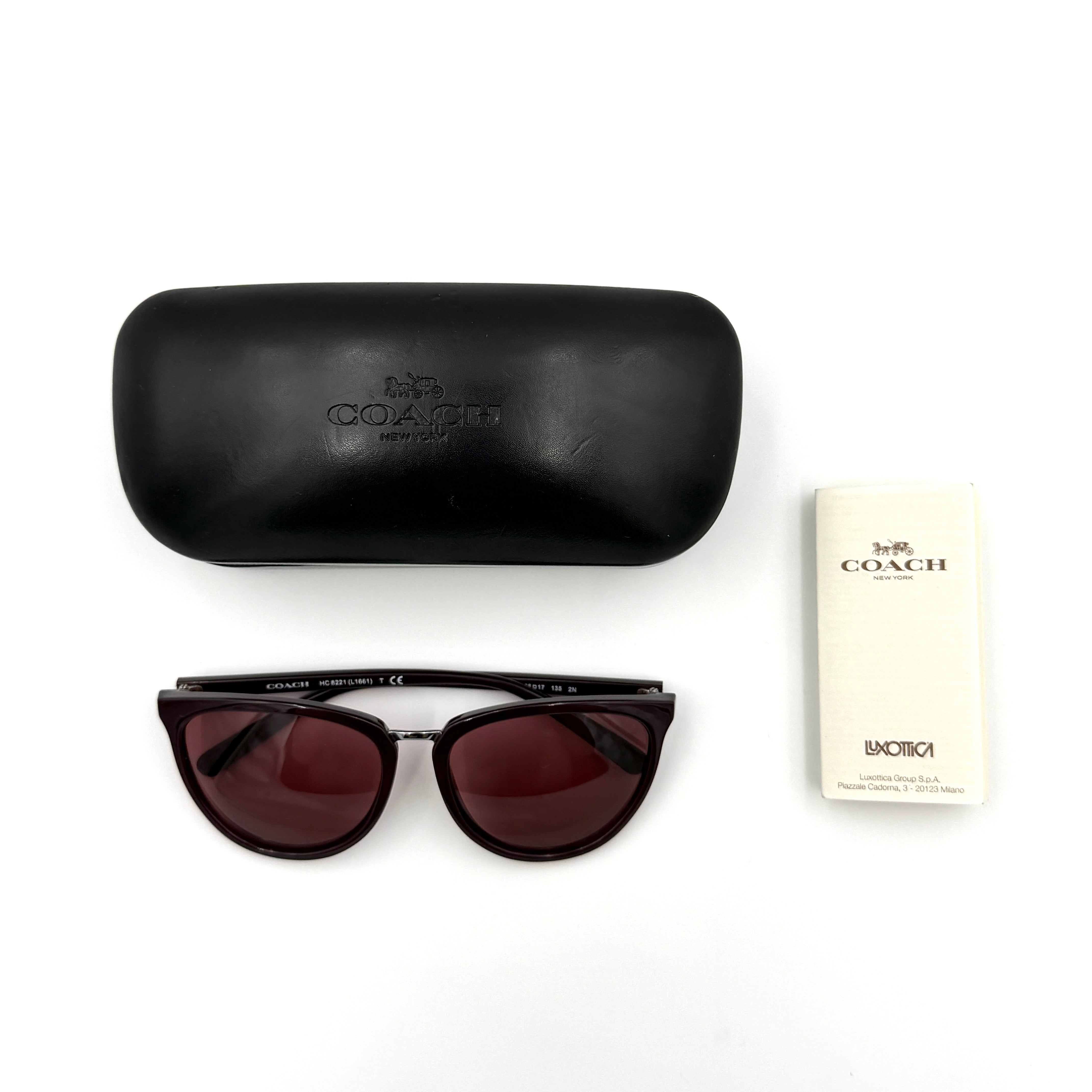 Coach HC8221 Sunglasses Burgundy