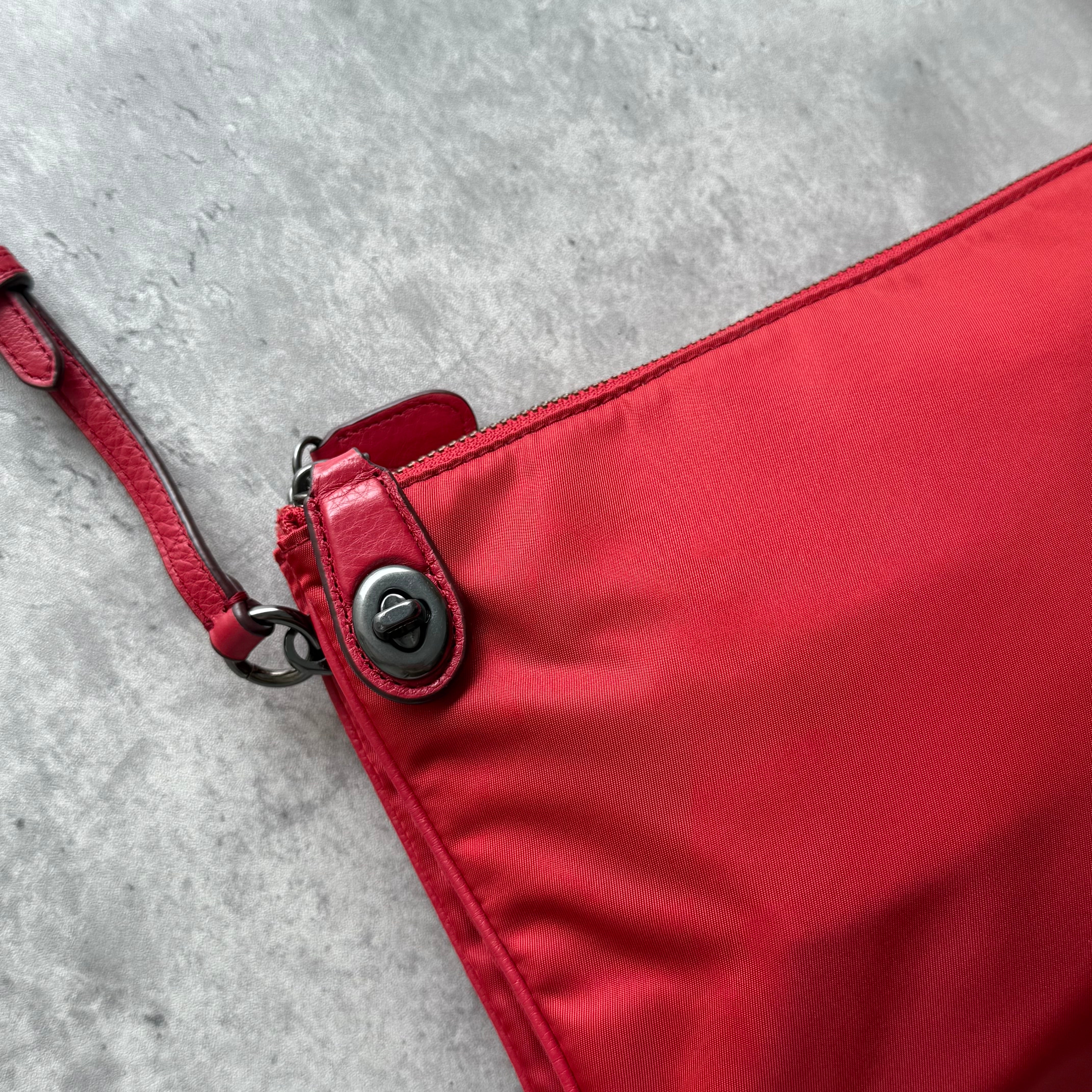 Coach Signature Nylon Crossbody Bag Red