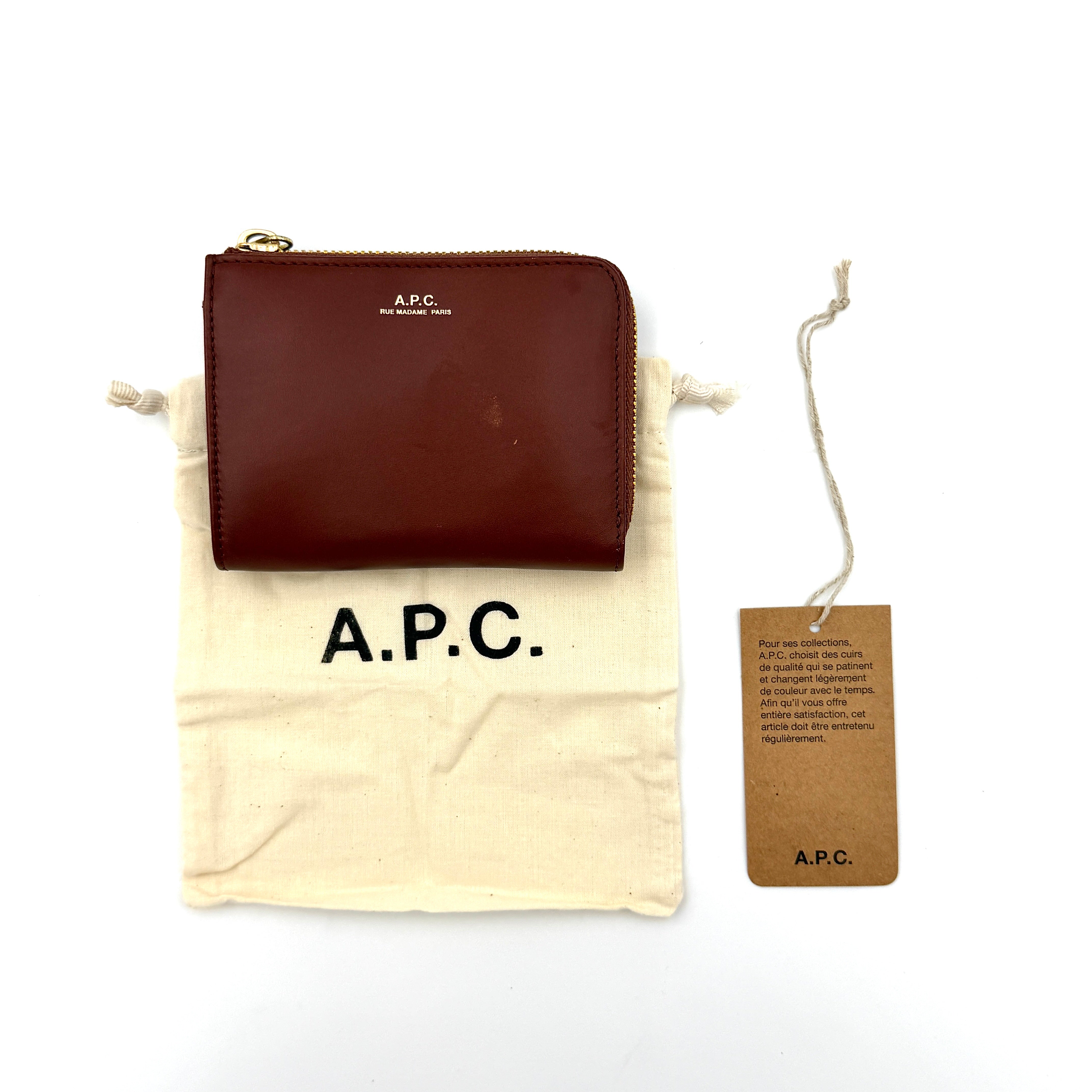 A.P.C Lise Compact Wallet Brown