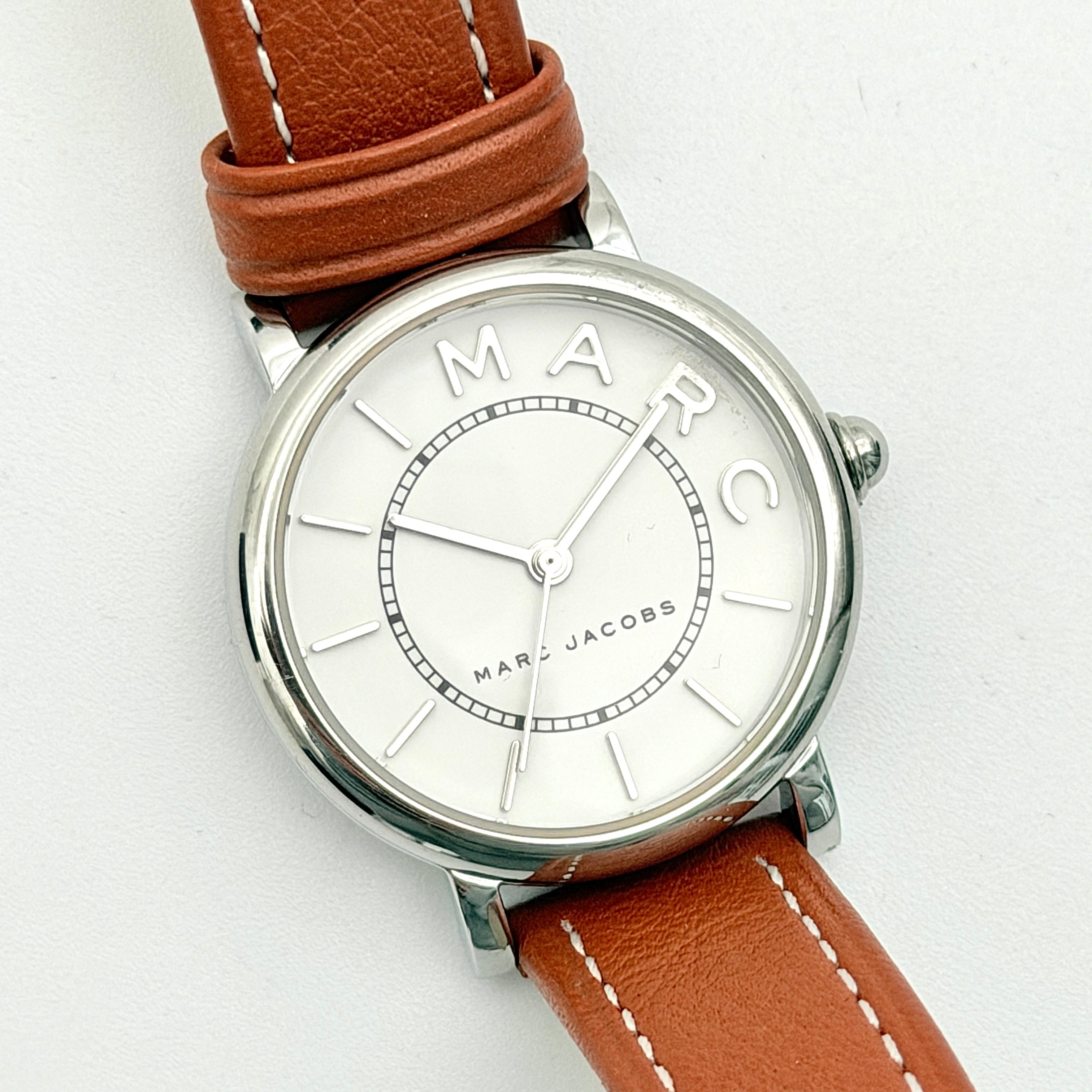 Marc Jacobs Roxy MJ1572 White Dial Watch Brown