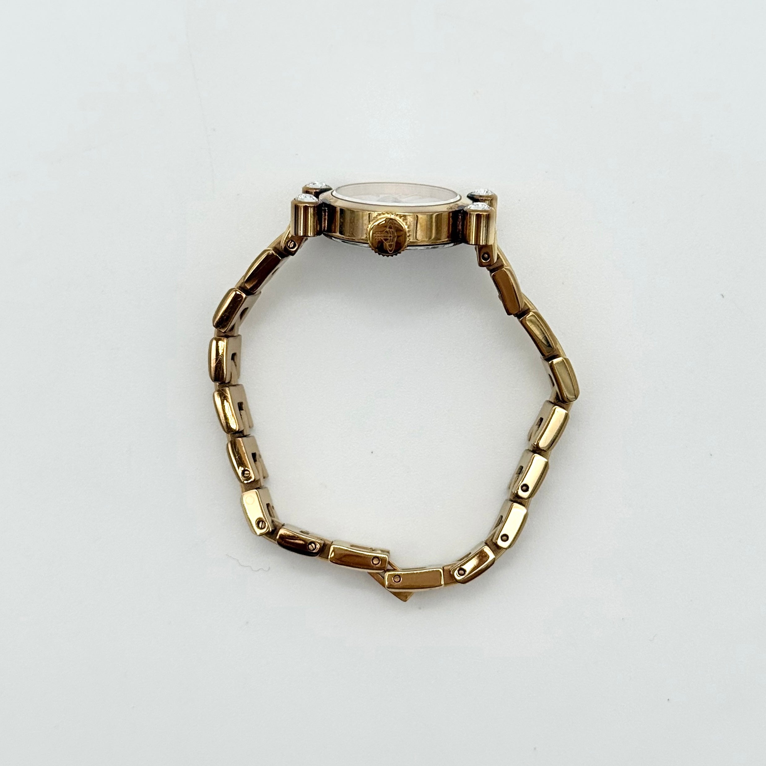 Vivienne Westwood Orb Diamond Shell VW-77C7 Watch Gold
