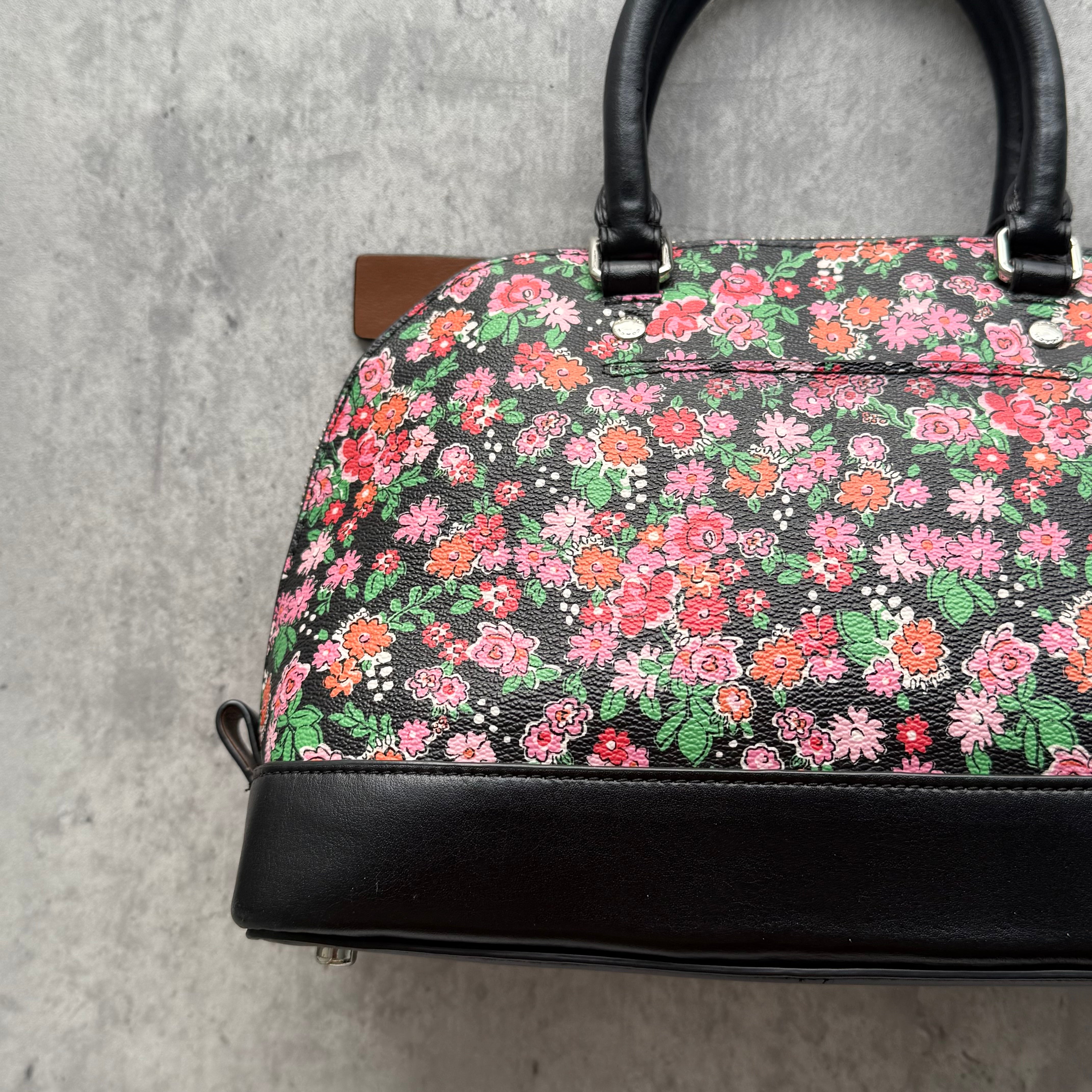 Coach 2Way Signature Sierra Floral HandBag Multicolor