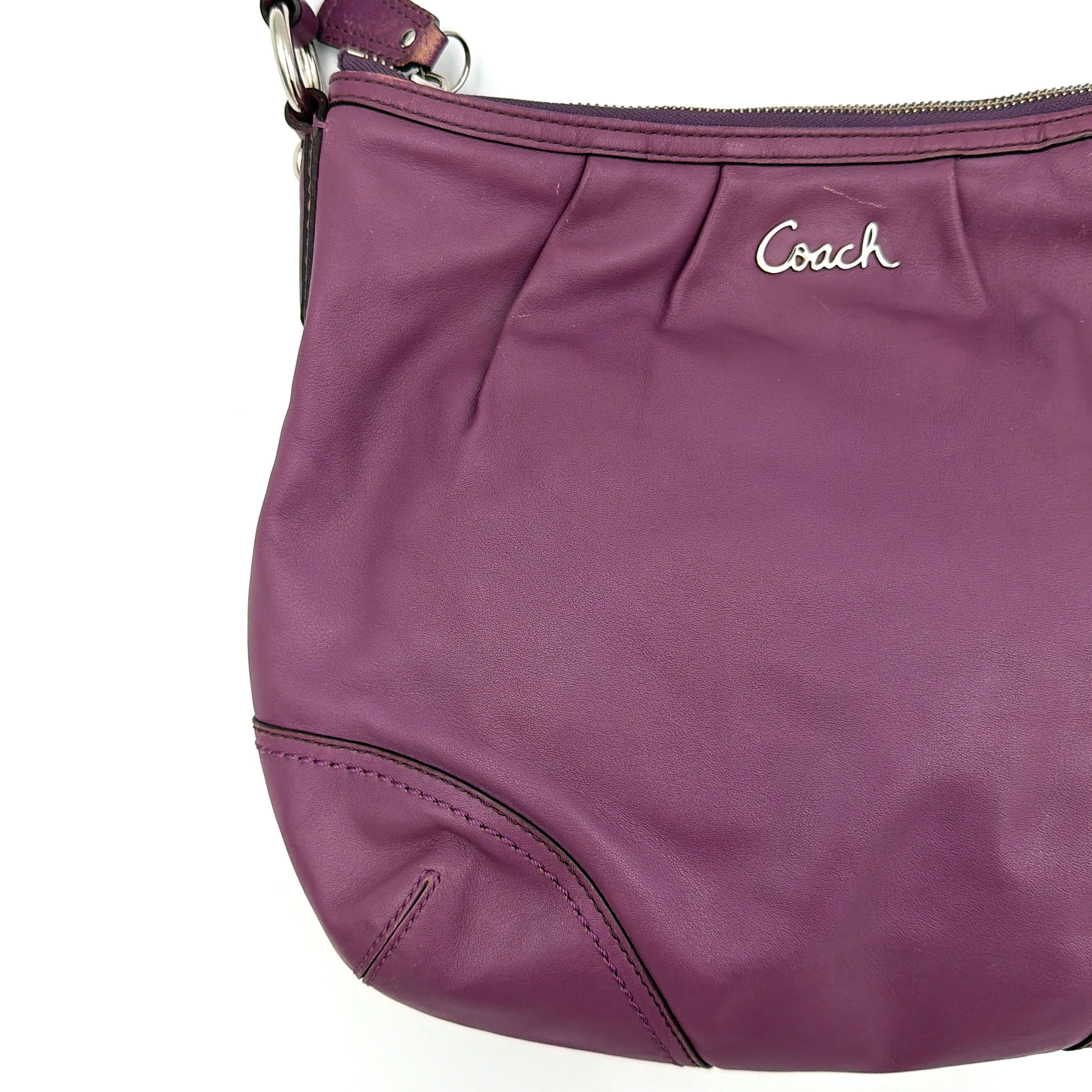 Coach 2Way Ashley Hobo Shoulder Bag Purple