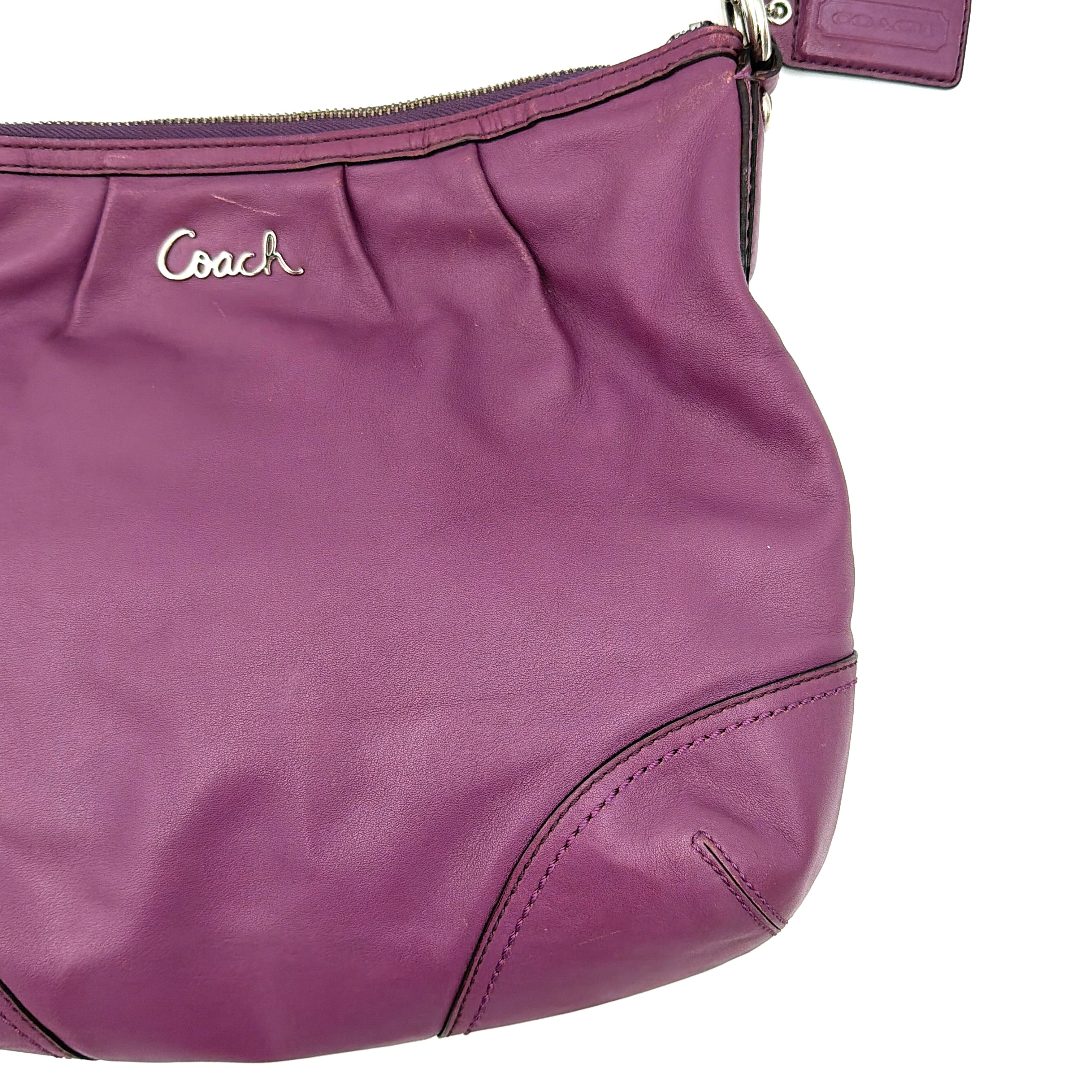 Coach 2Way Ashley Hobo Shoulder Bag Purple