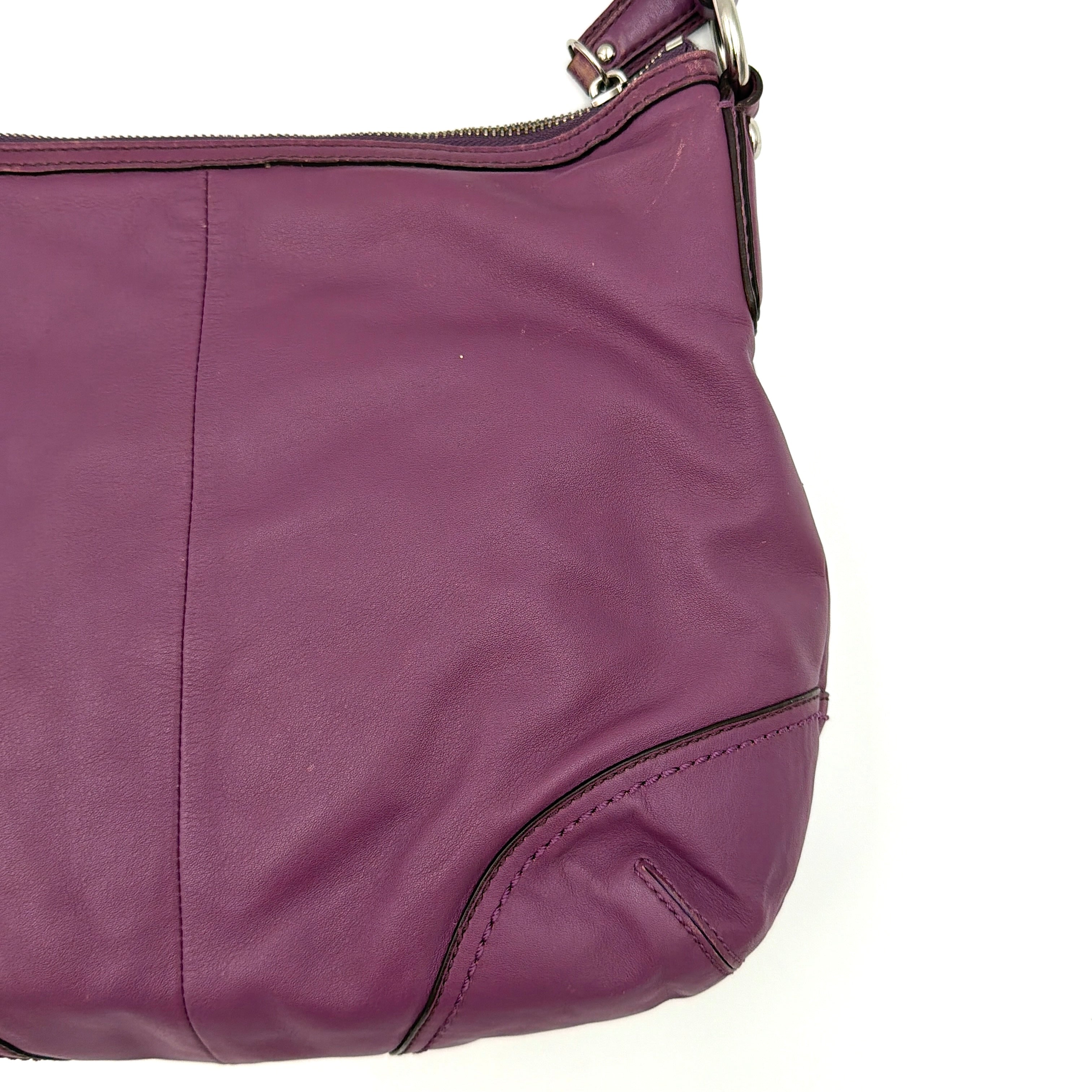 Coach 2Way Ashley Hobo Shoulder Bag Purple