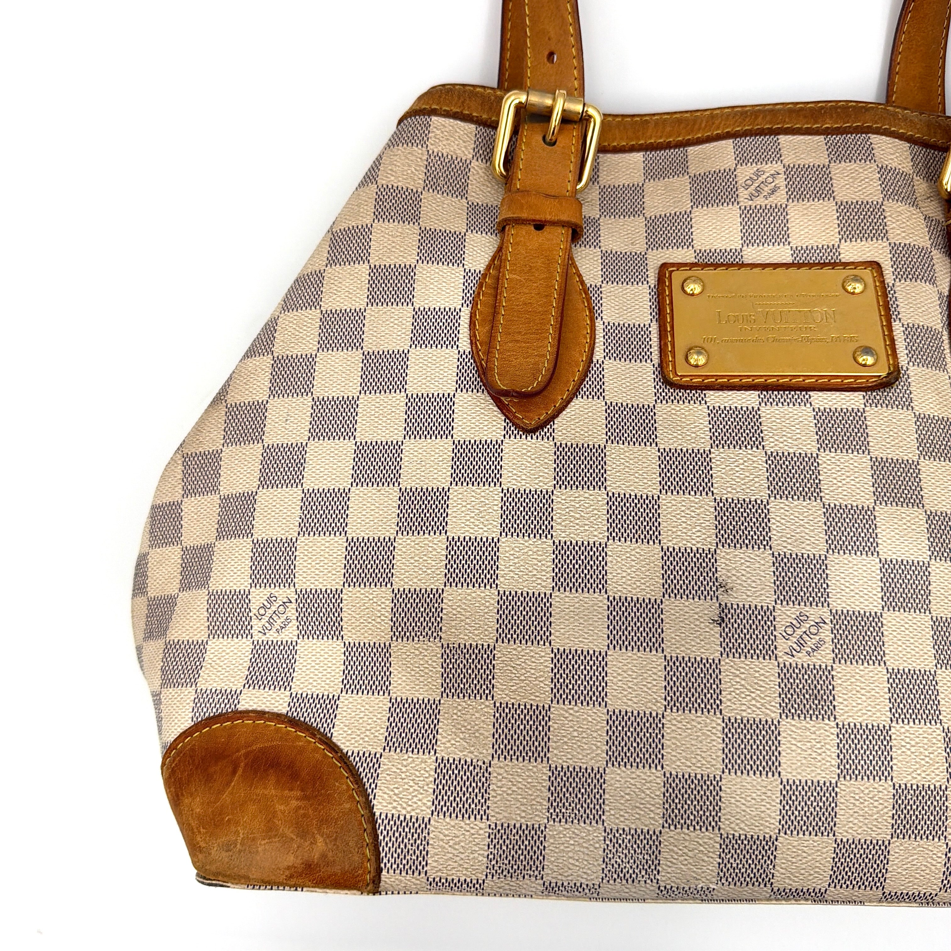 Louis Vuitton Damier Azur Hampstead MM Tote Bag