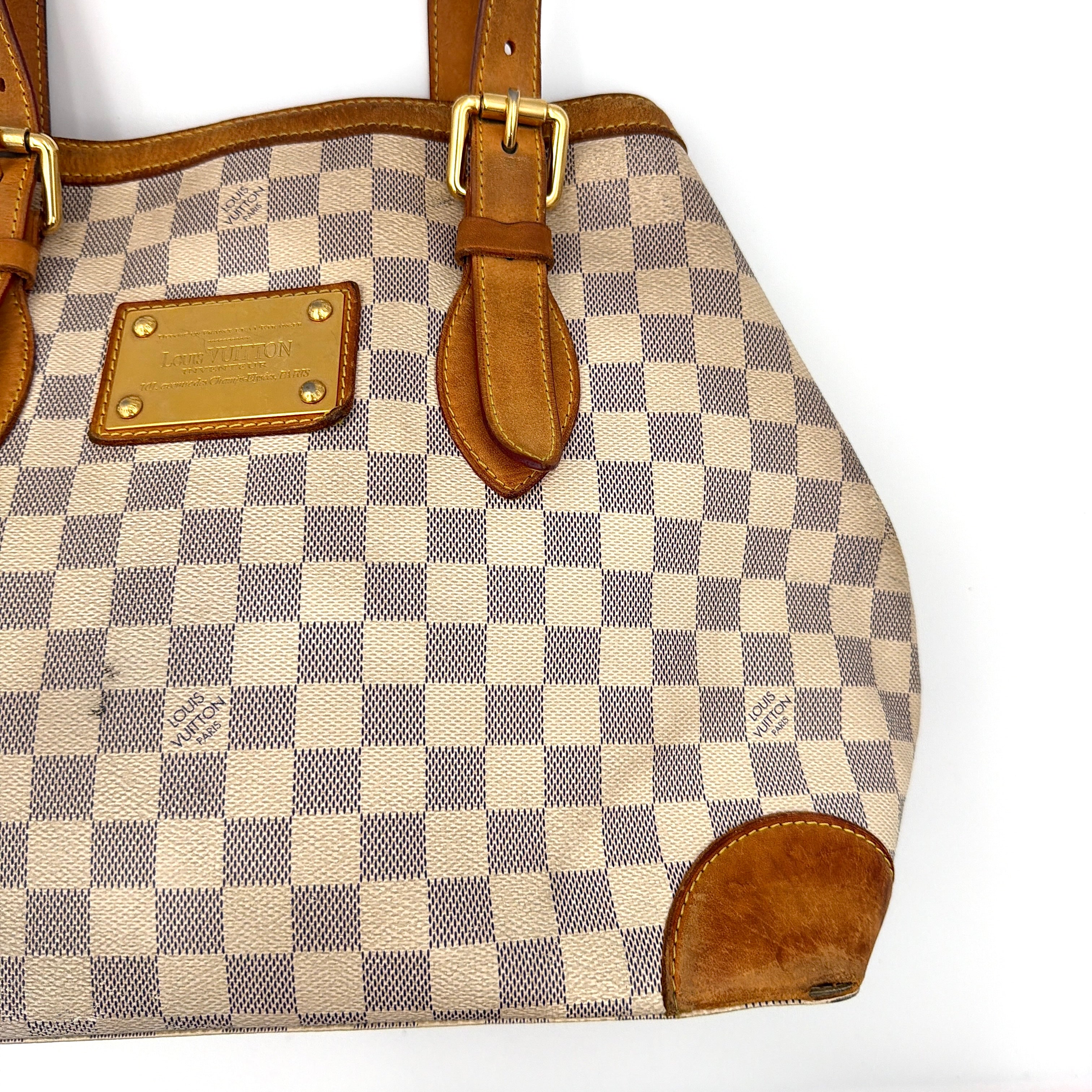 Louis Vuitton Damier Azur Hampstead MM Tote Bag