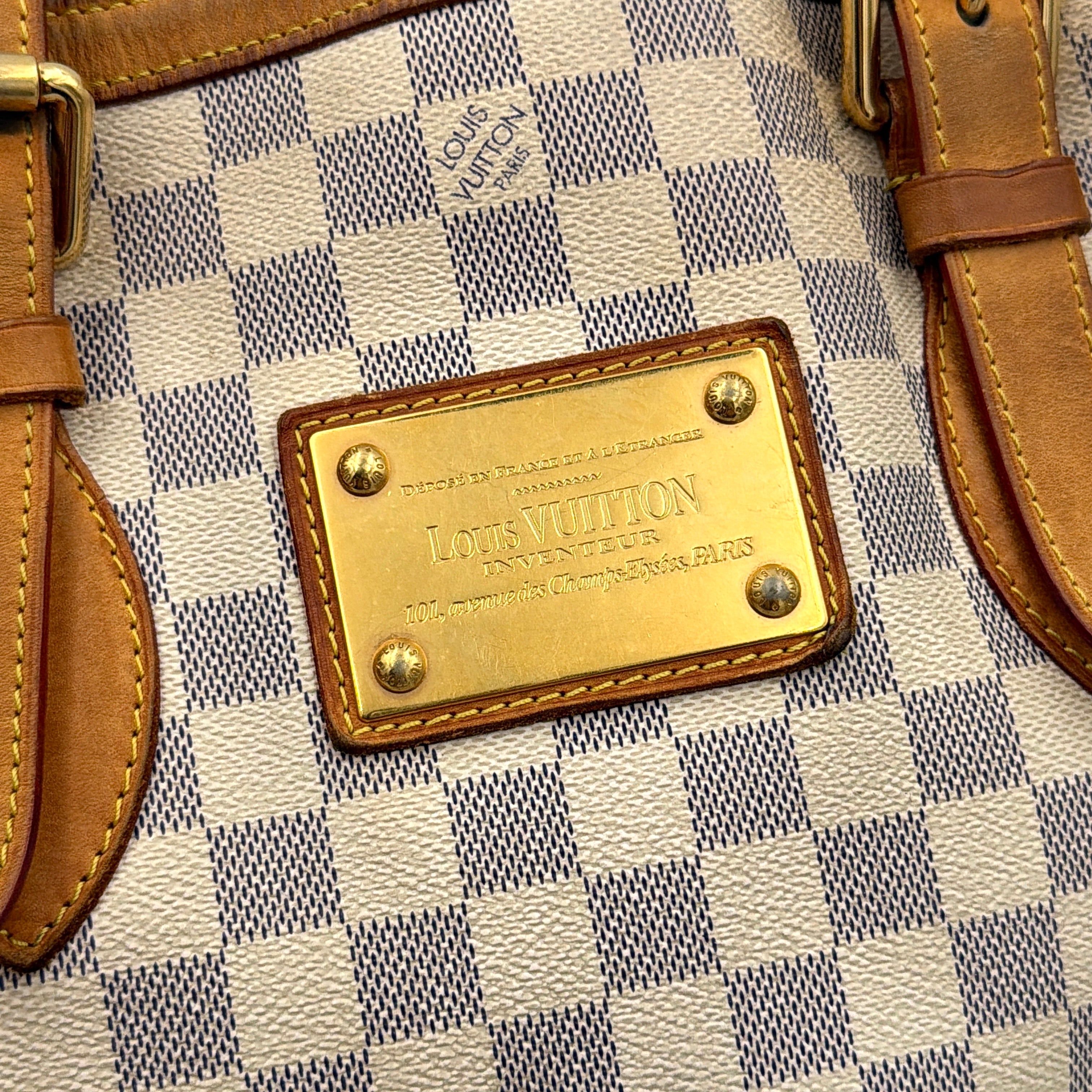 Louis Vuitton Damier Azur Hampstead MM Tote Bag