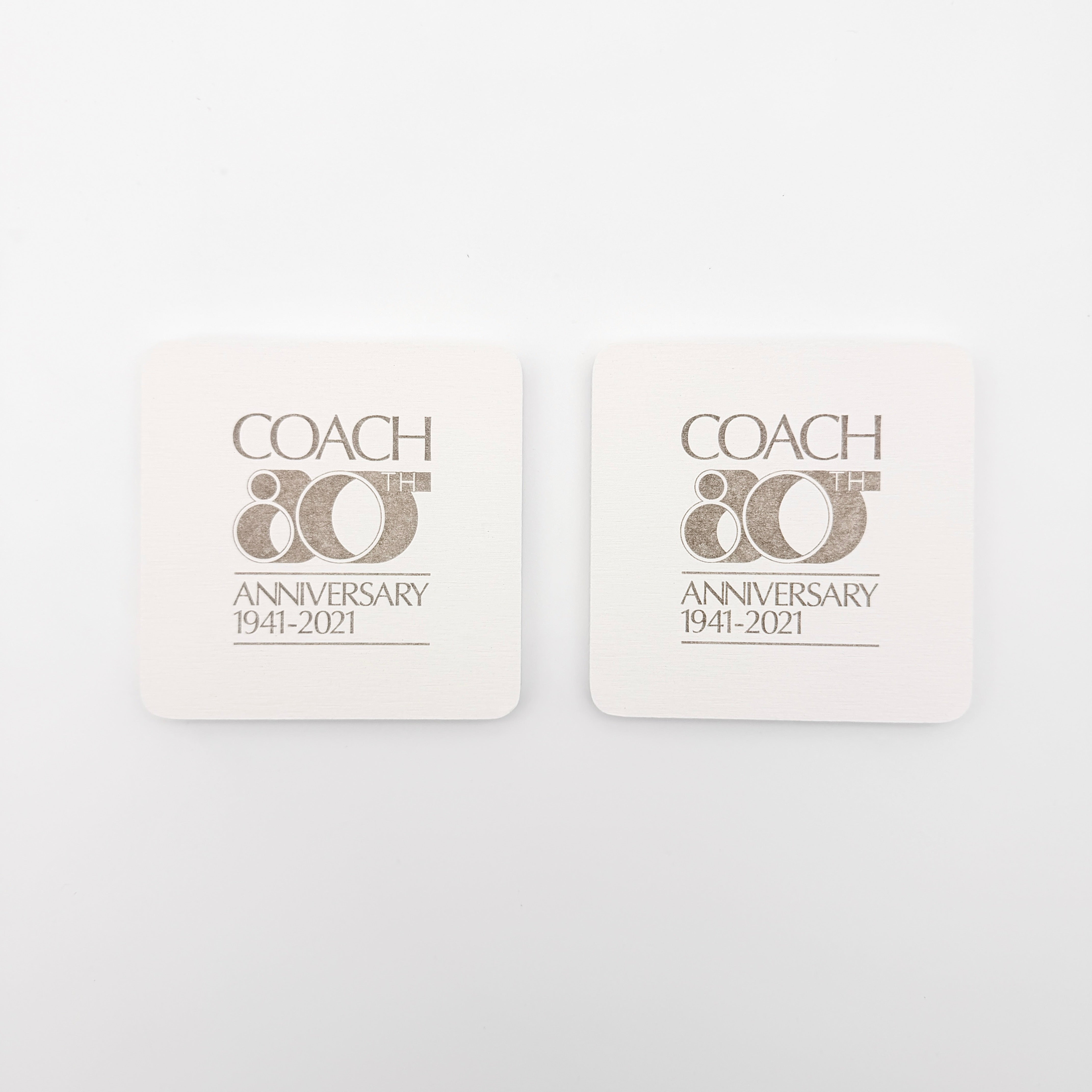 Coach 80th Anniversary Coasters White (2)