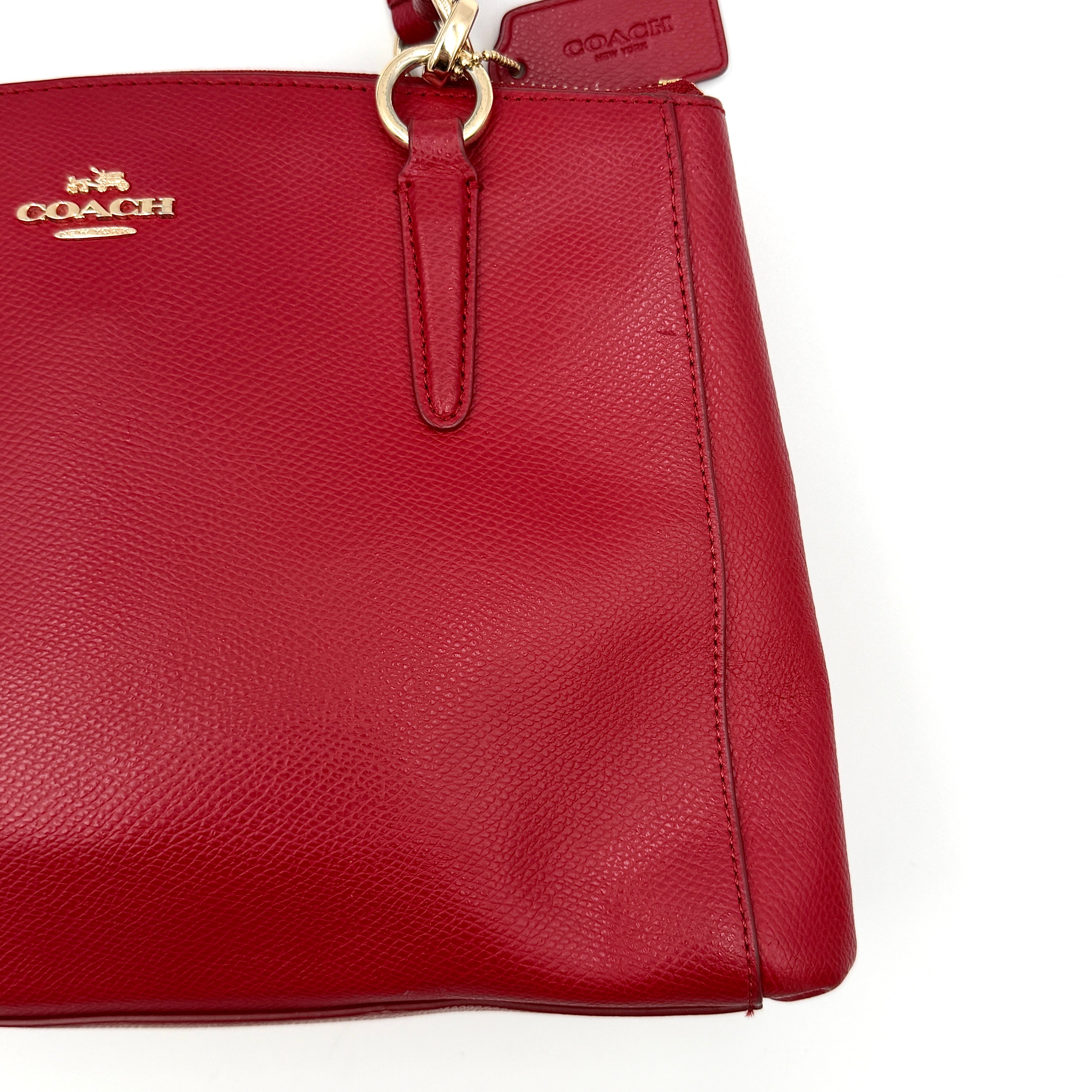 Coach 2Way Christie Carryall Handbag Red