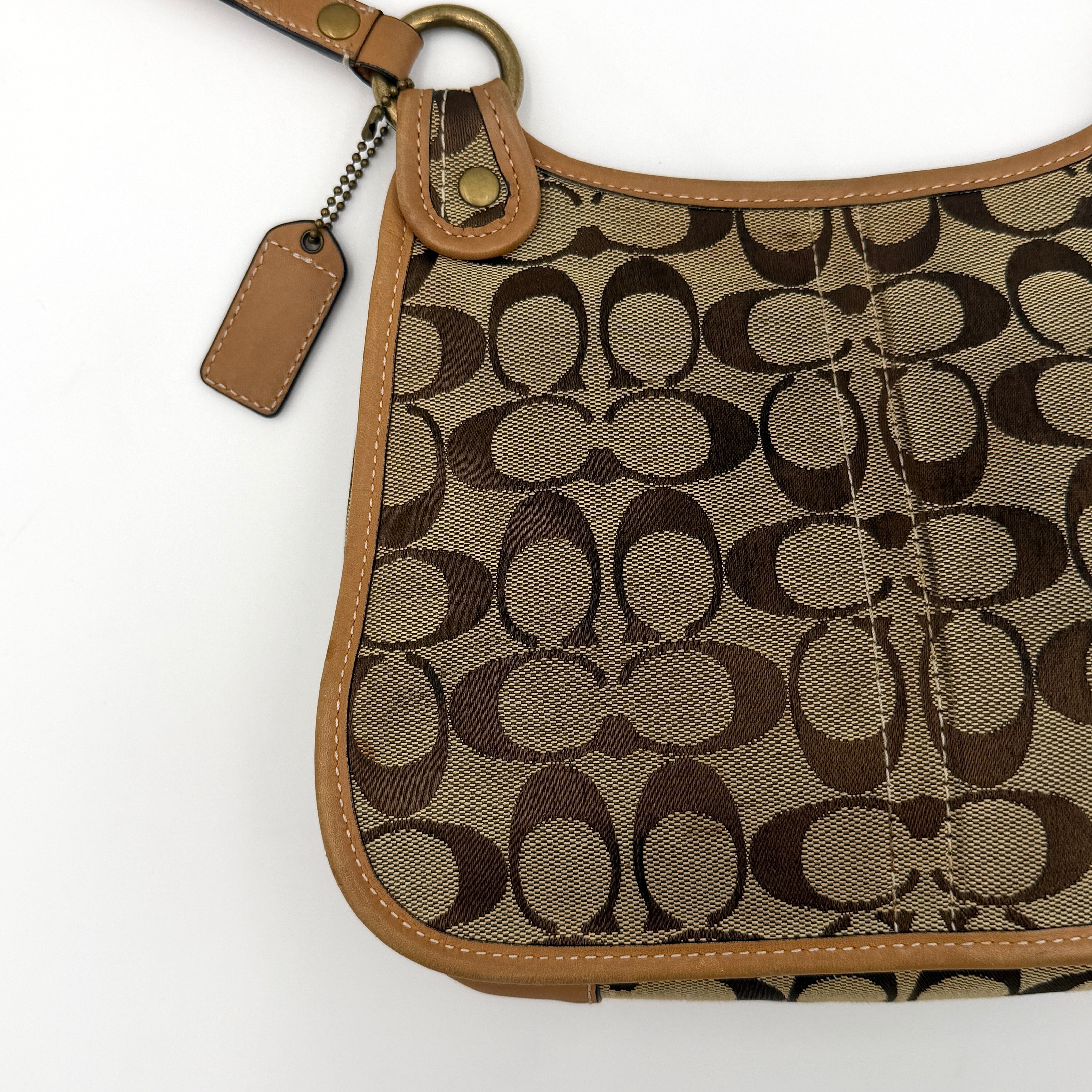 Coach Signature Turnlock Crossbody Bag Tan/Beige