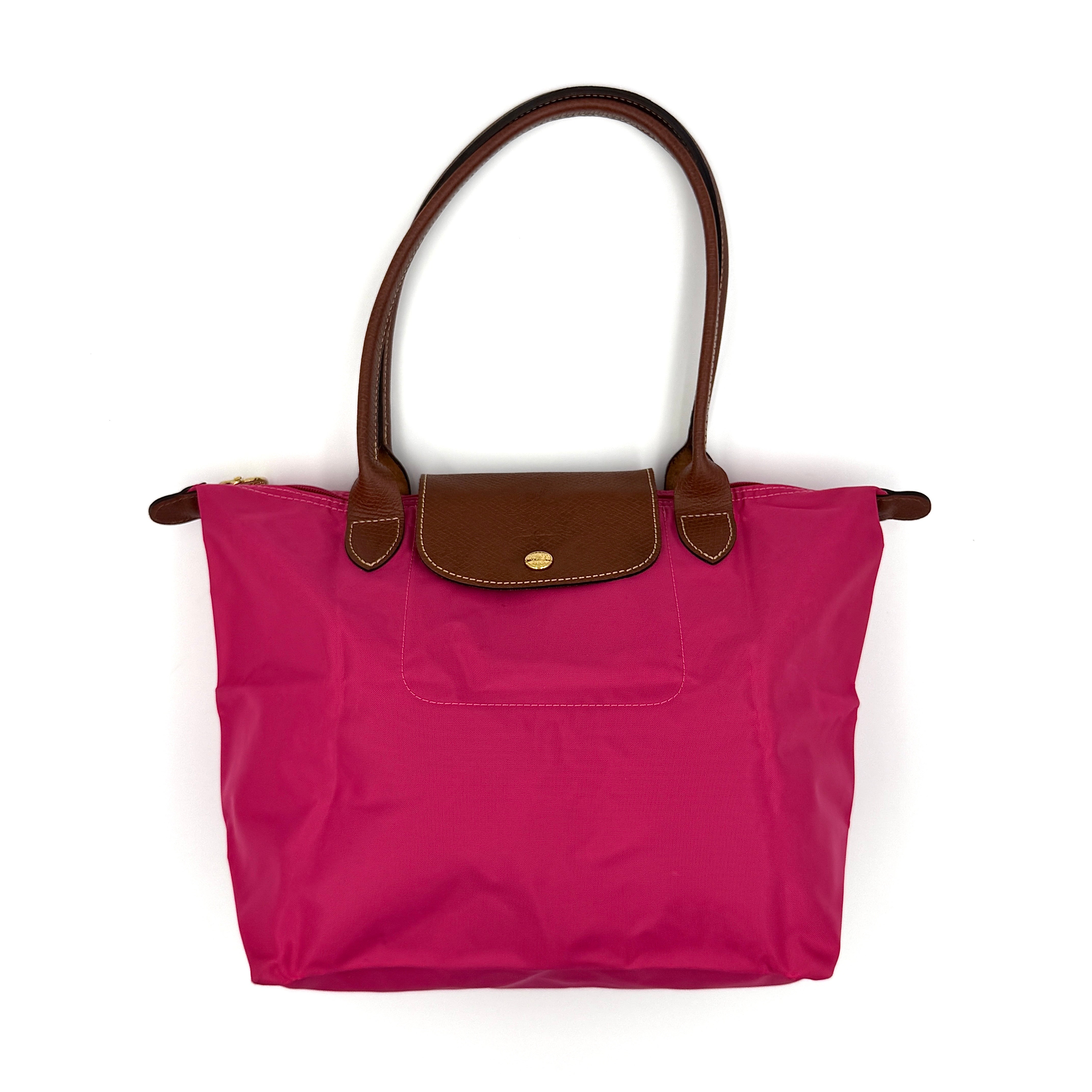 Longchamp Le Pliage Original Tote Bag Pink/Brown (Foldable)