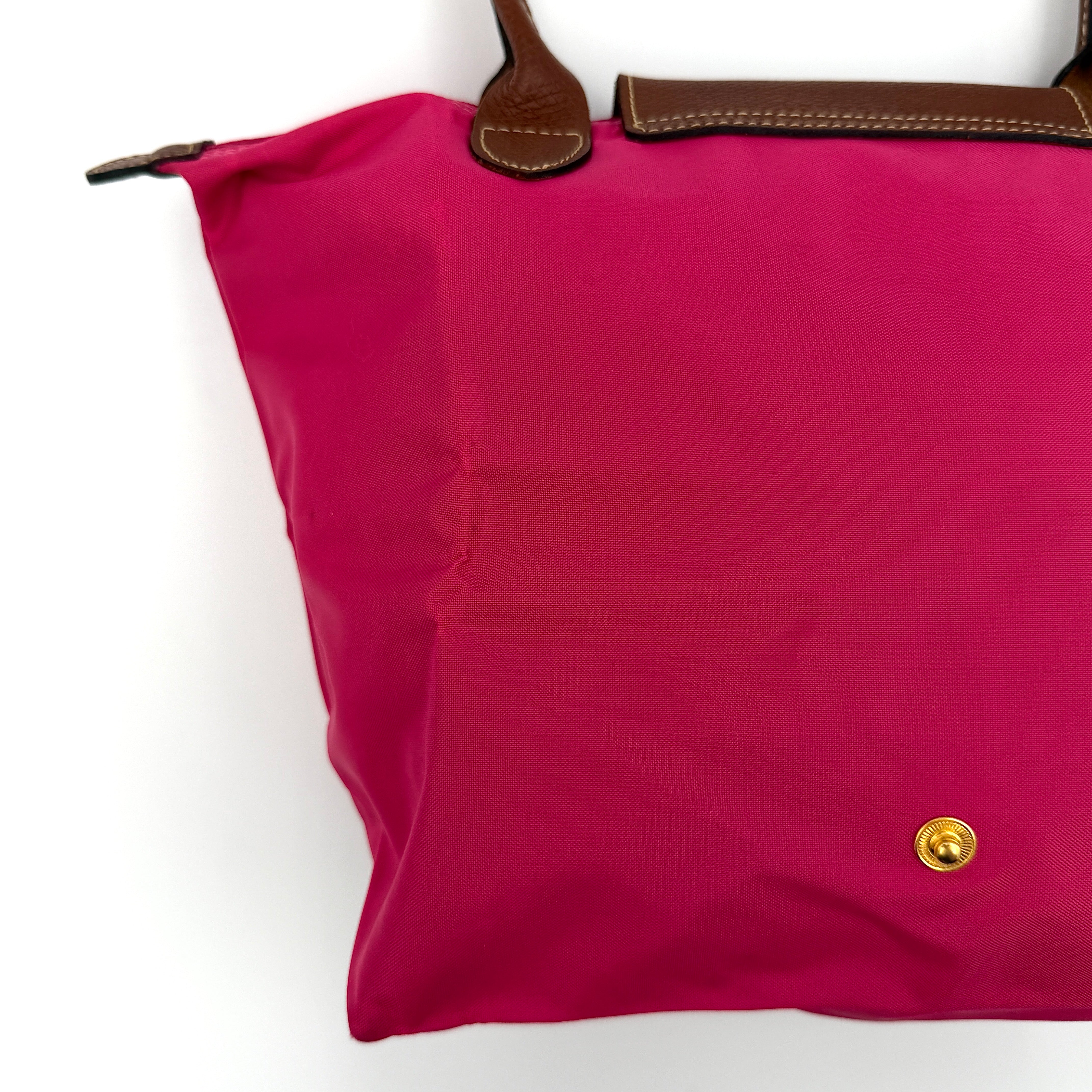 Longchamp Le Pliage Original Tote Bag Pink/Brown (Foldable)
