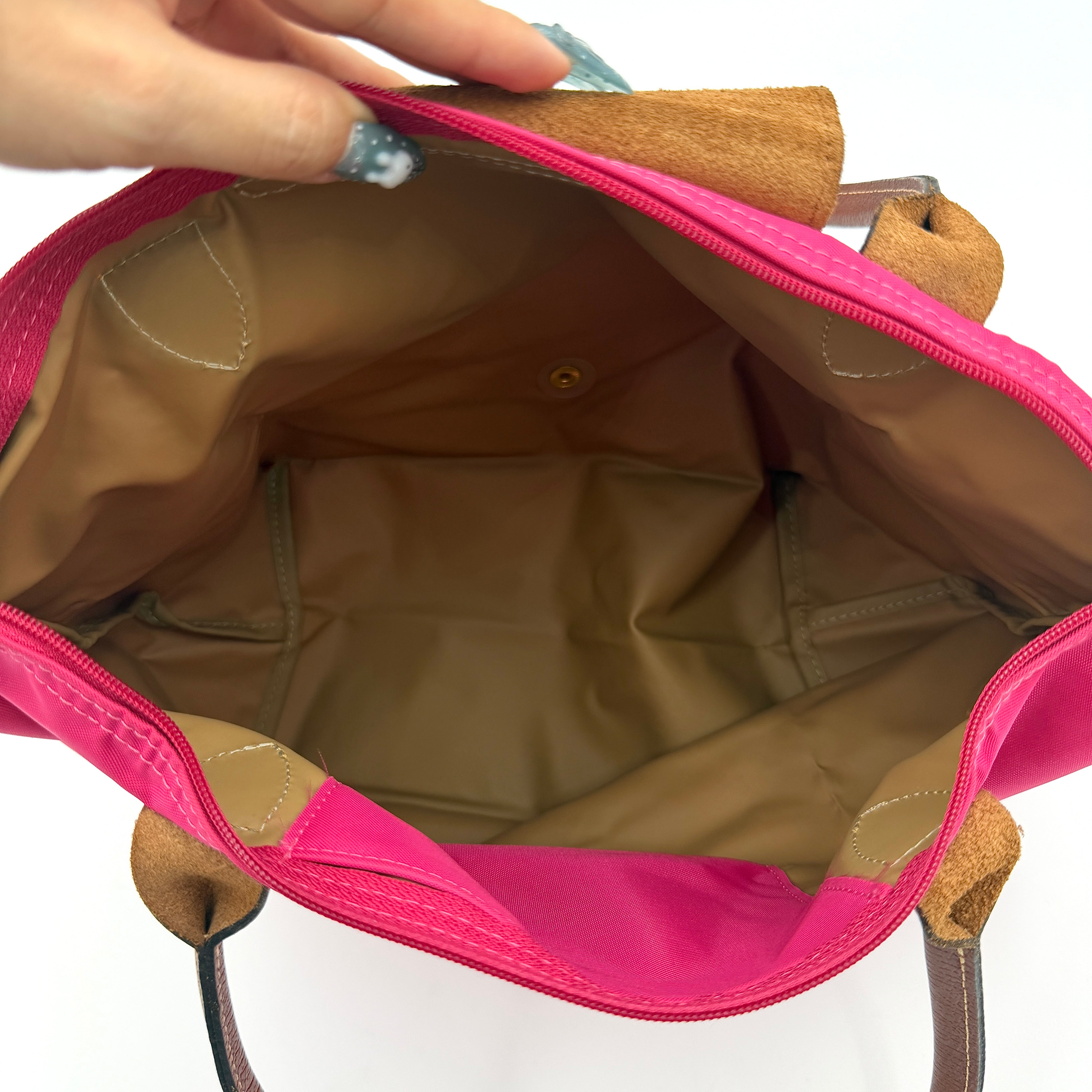 Longchamp Le Pliage Original Tote Bag Pink/Brown (Foldable)