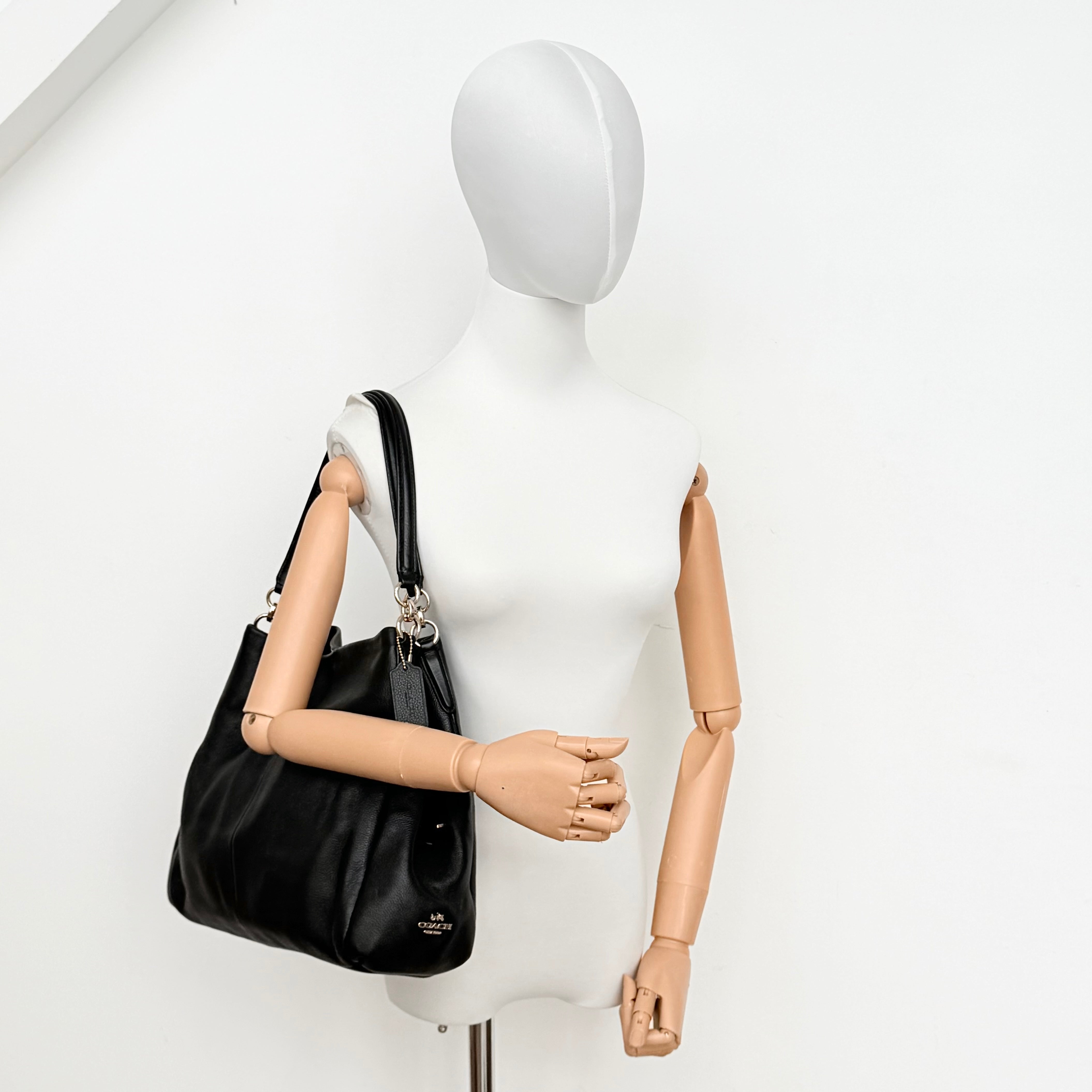 Coach Madison Phoebe Shoulder Bag Black