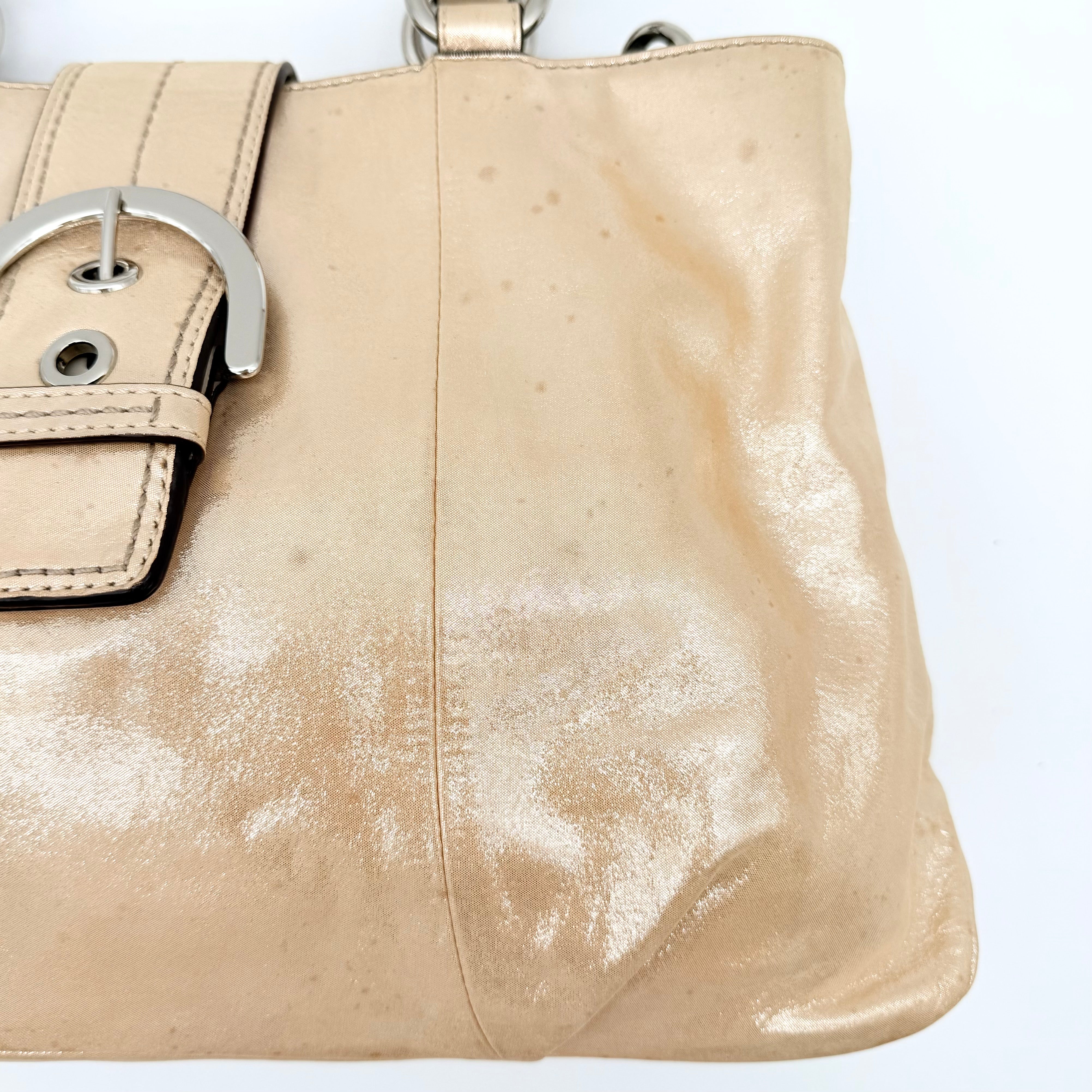 Coach Y2K Soho East West Shoulder Bag Metallic Beige