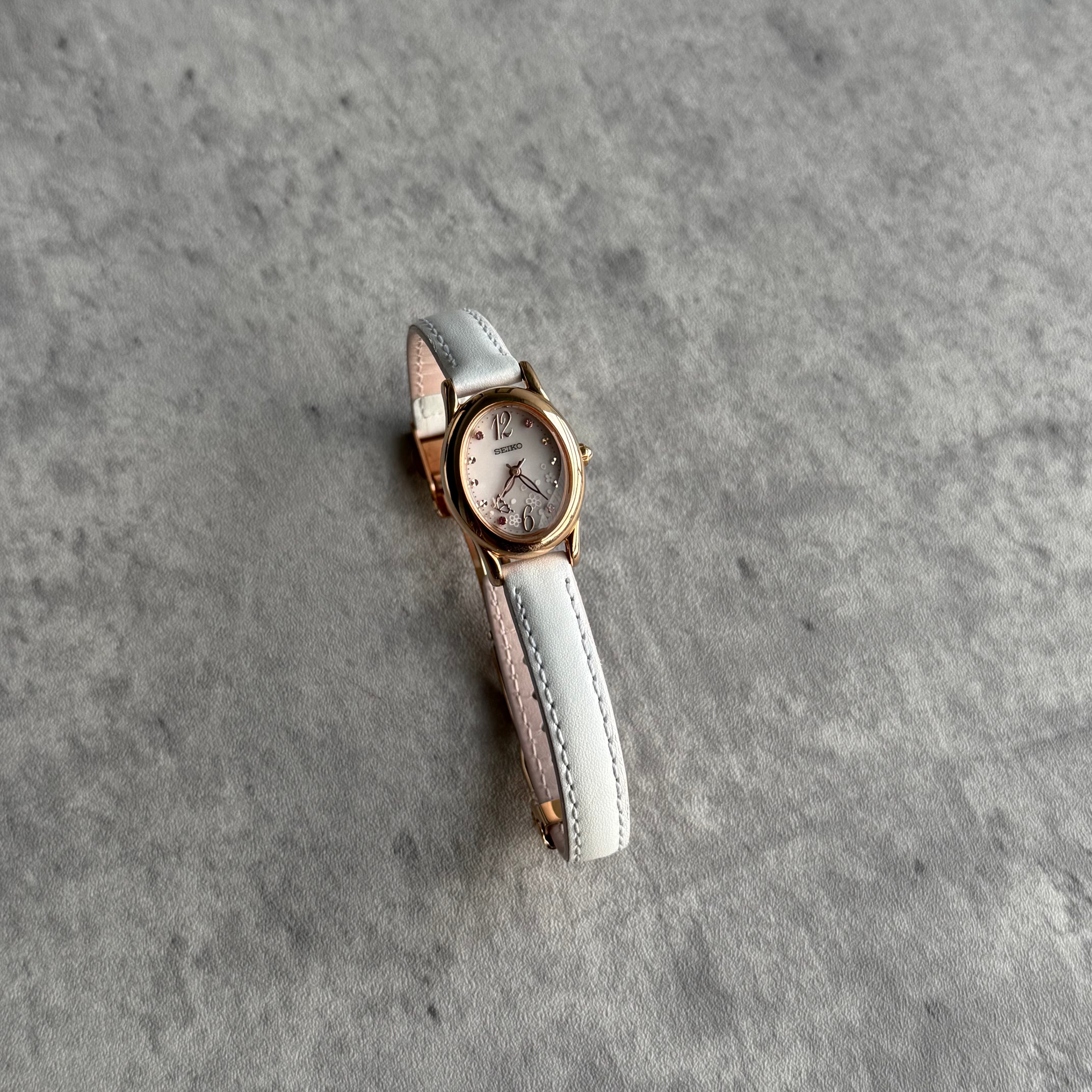 Seiko Sakura Blooming Limited Watch Rose Gold/White