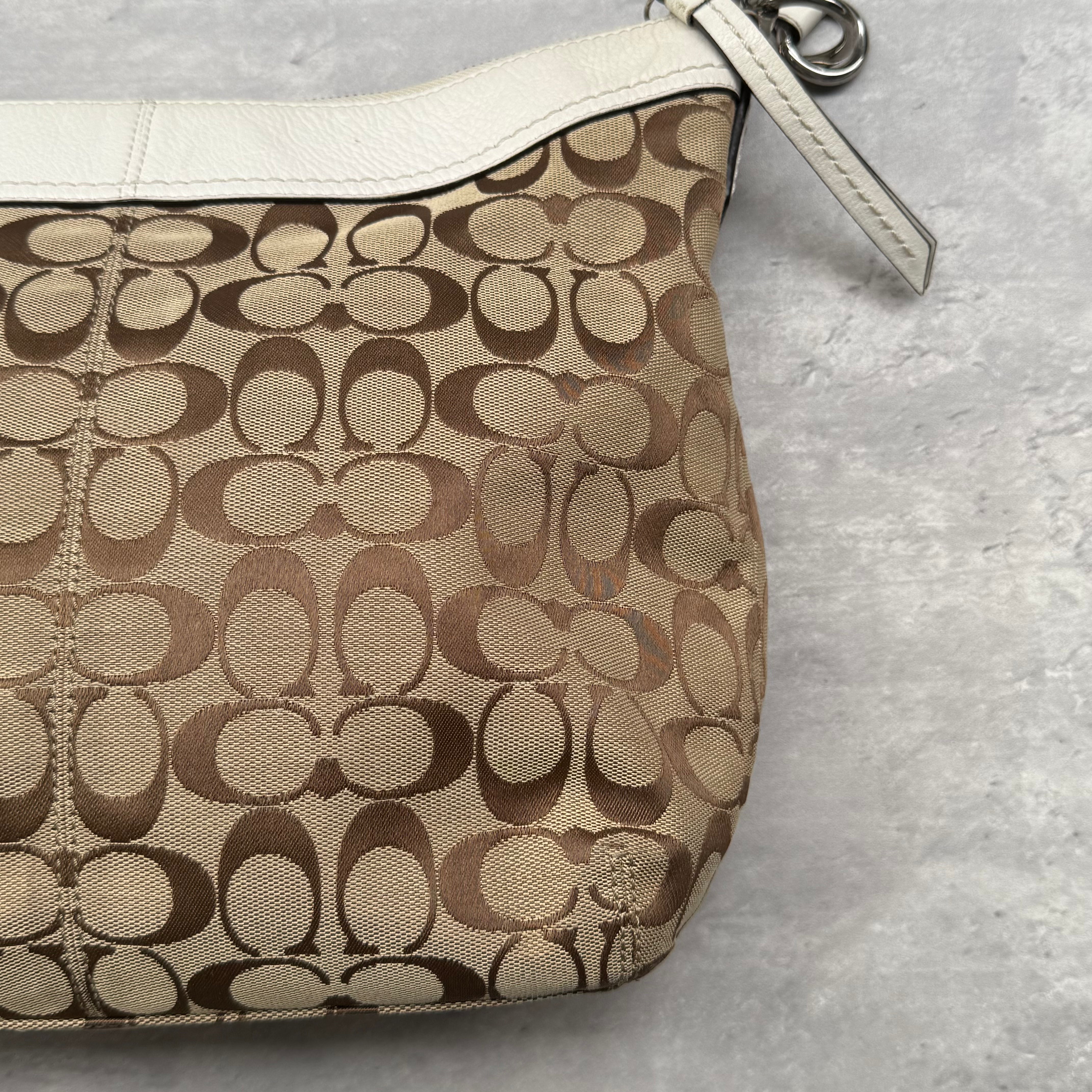 Coach Y2K Signature Canvas Hobo ShoulderBag White/Beige