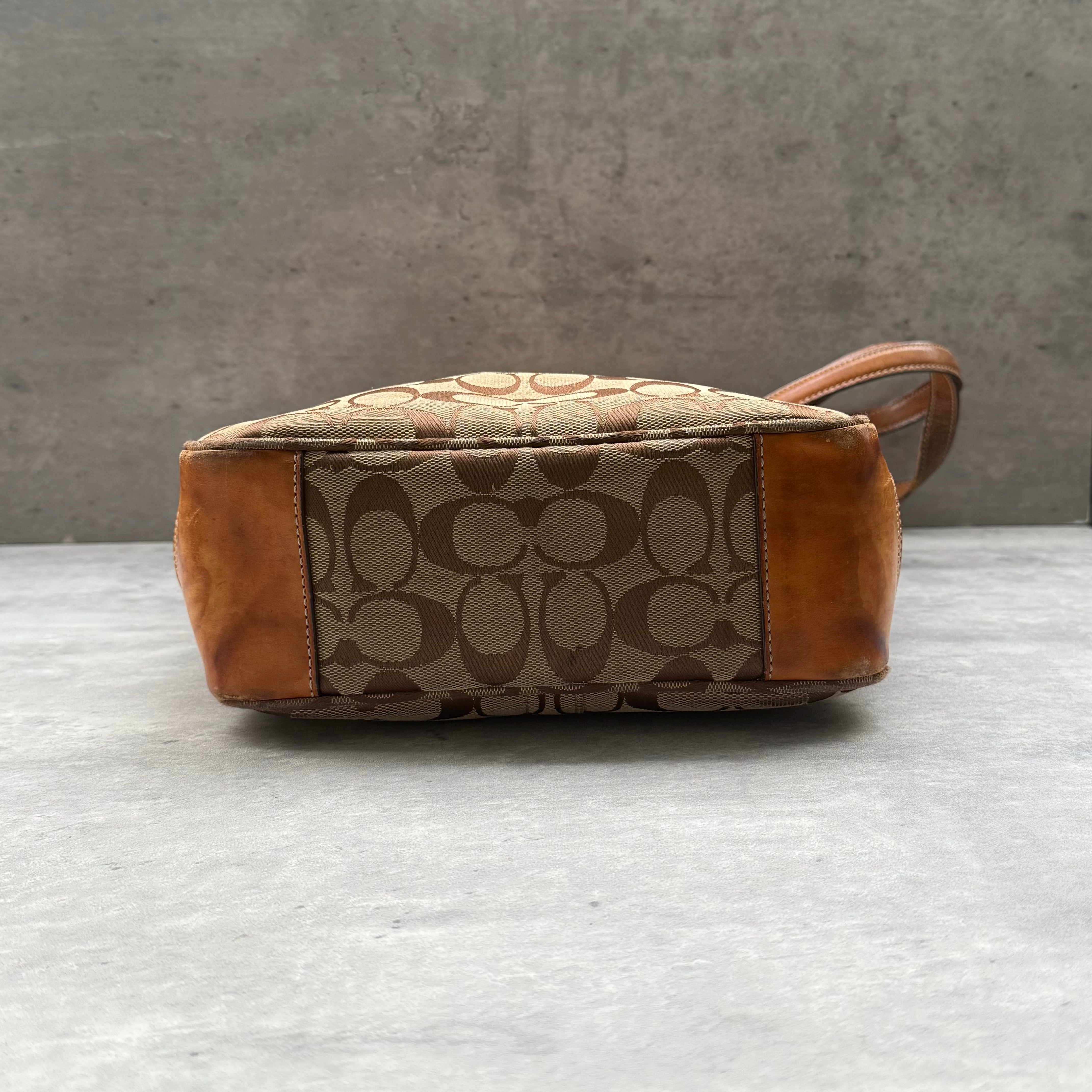 Coach Signature Canvas Tote Bag Beige/Tan