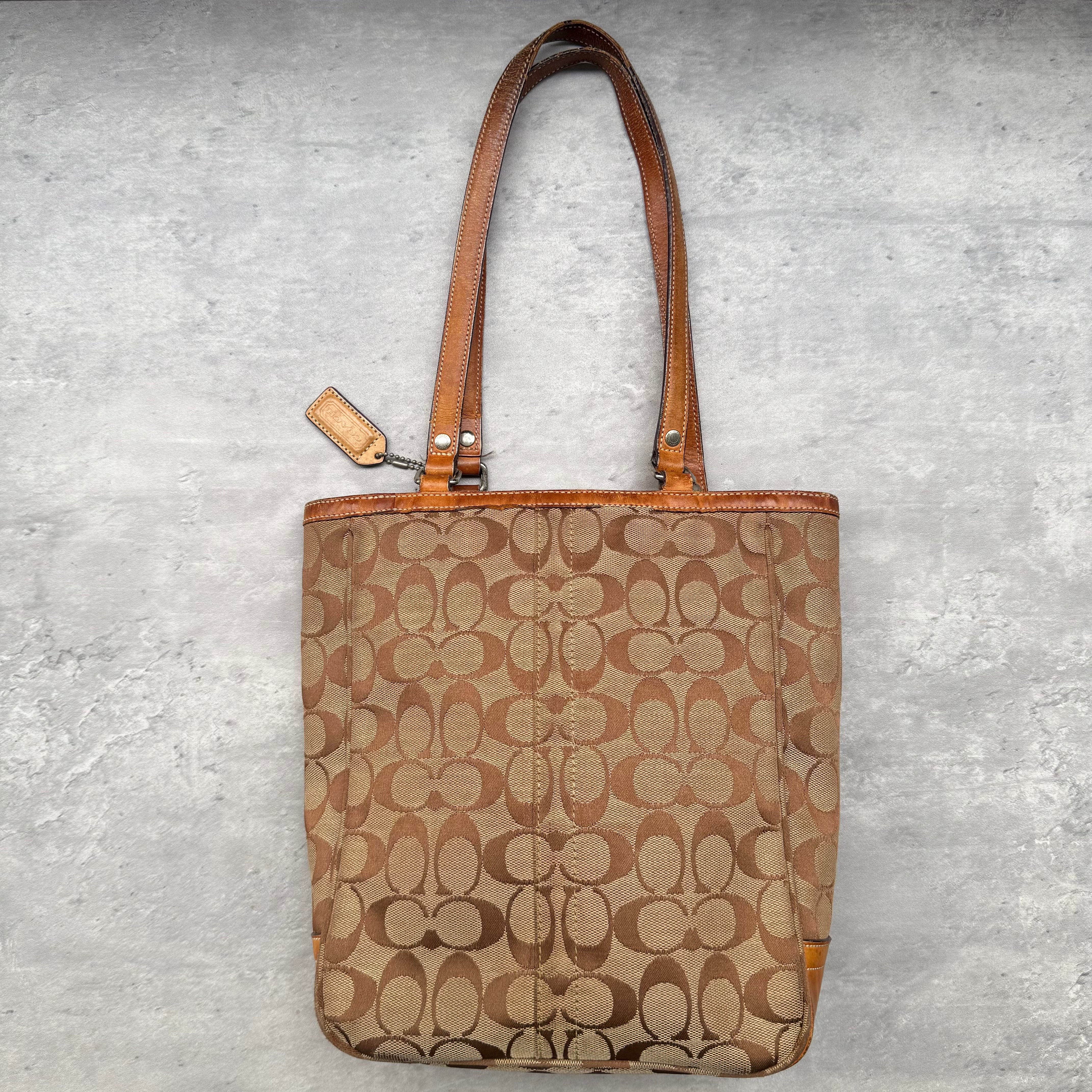Coach Signature Canvas Tote Bag Beige/Tan