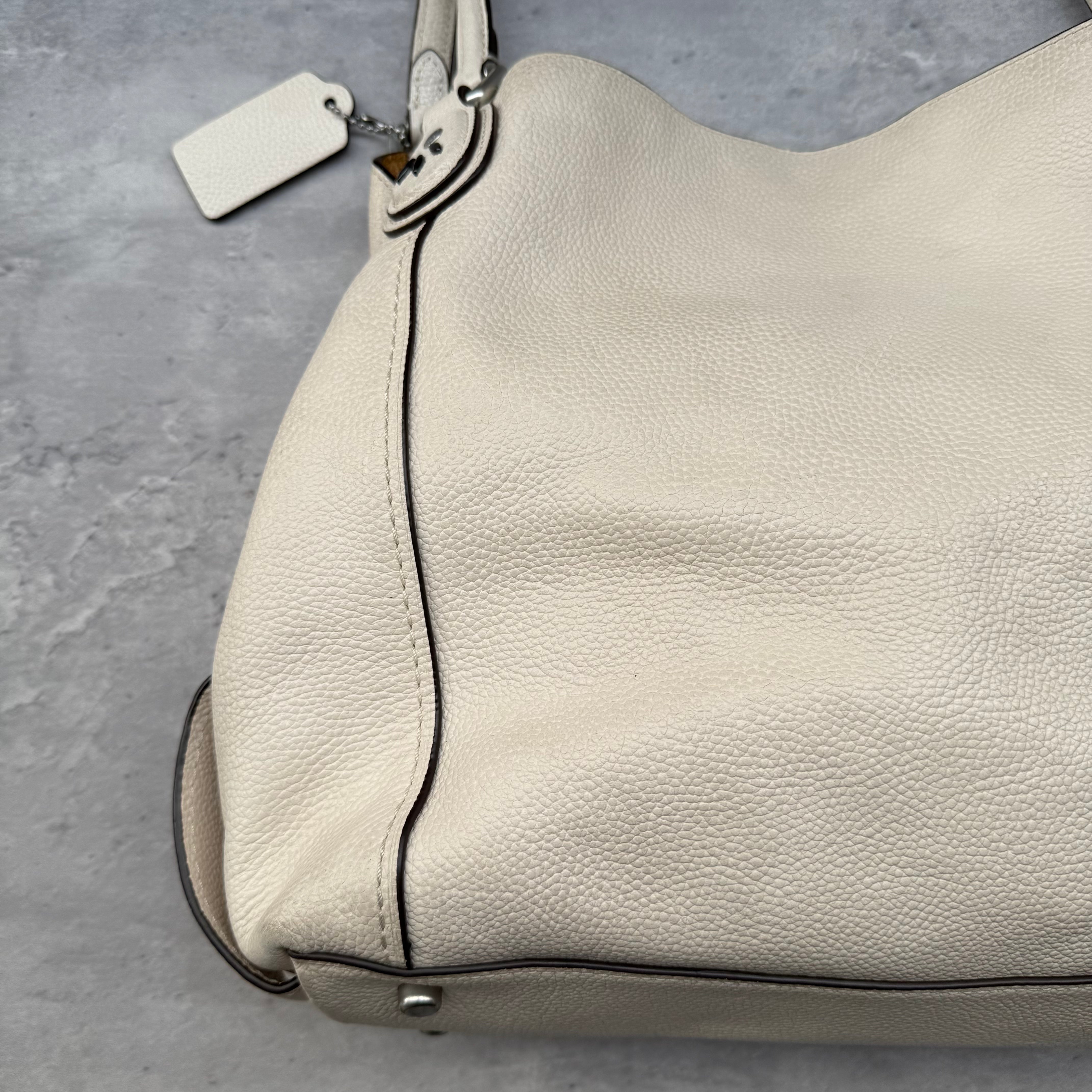 Coach Prairie Rivets Edie ShoulderBag White