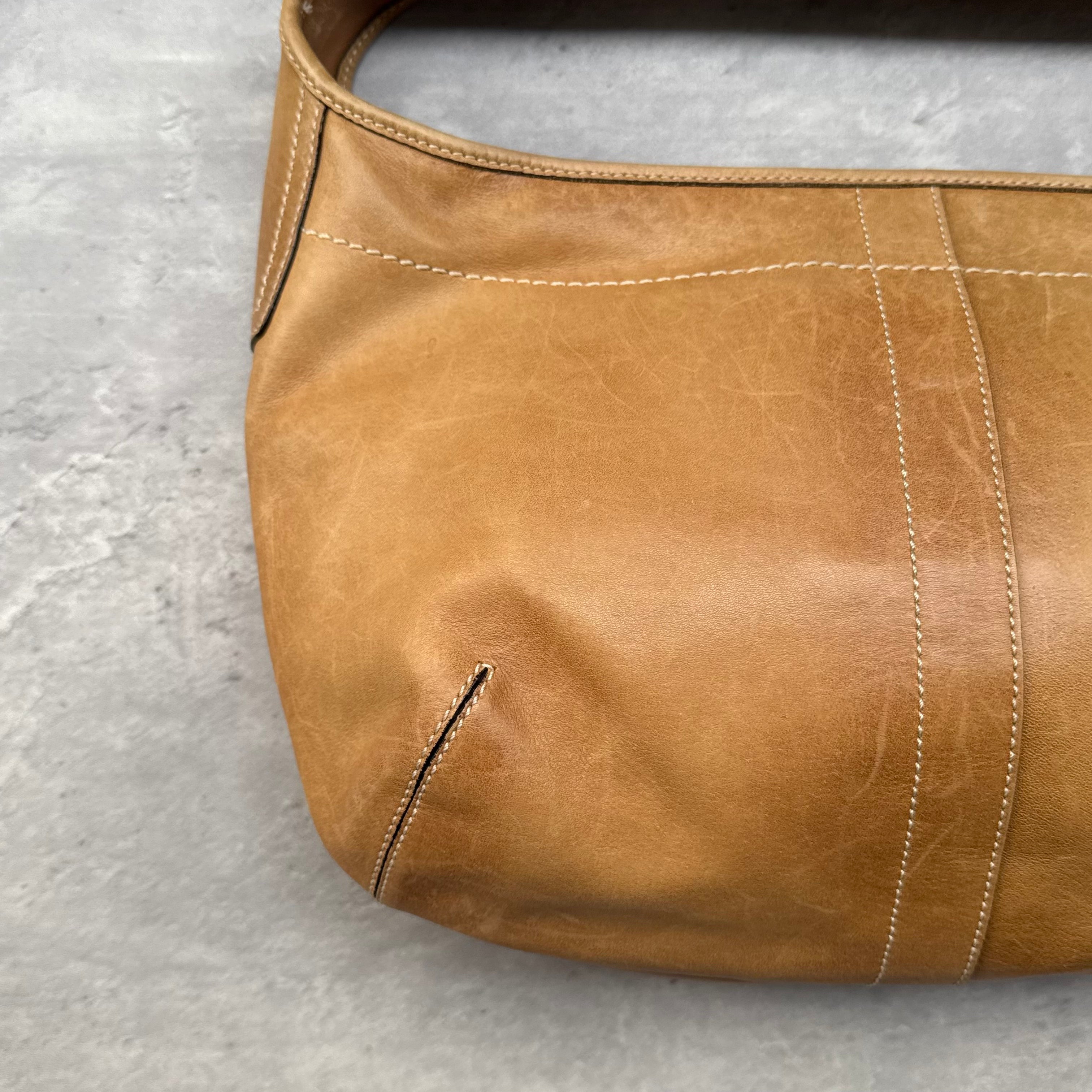 Coach Ergo Hobo Leather Shoulder Bag Tan