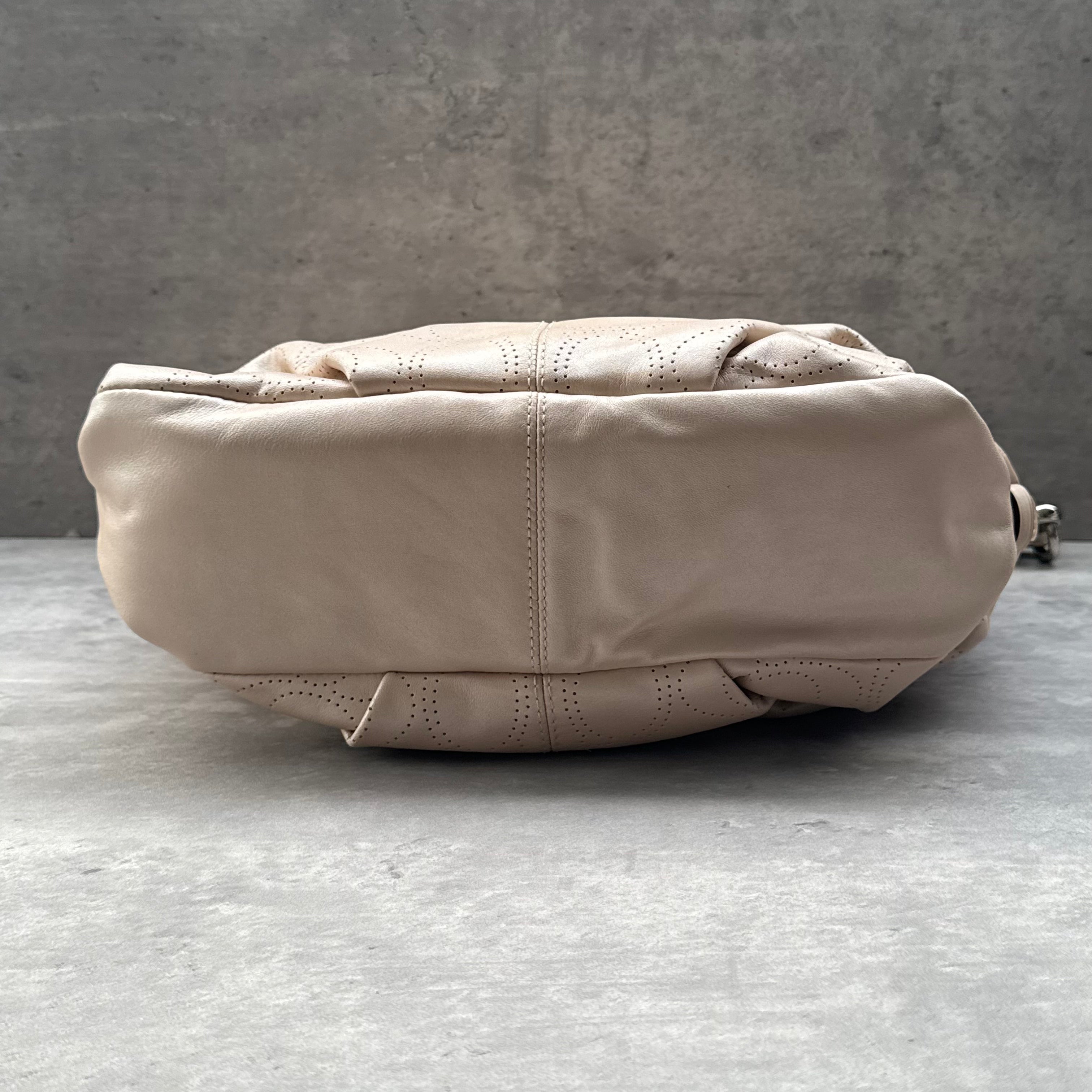 Coach 2Way Perforated Hobo ShoulderBag Light Brown