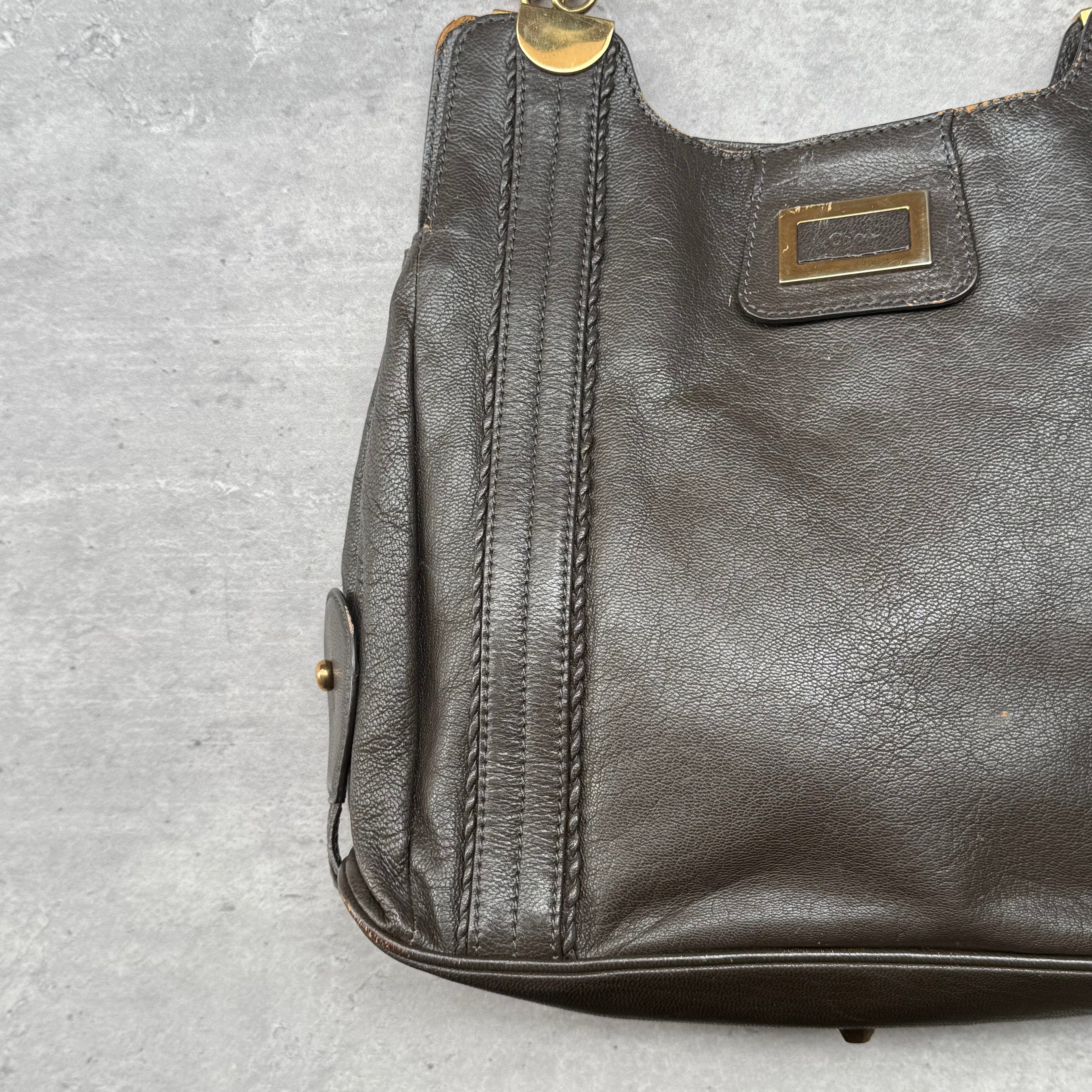 Chloe Irene Leather ShoulderBag Brown