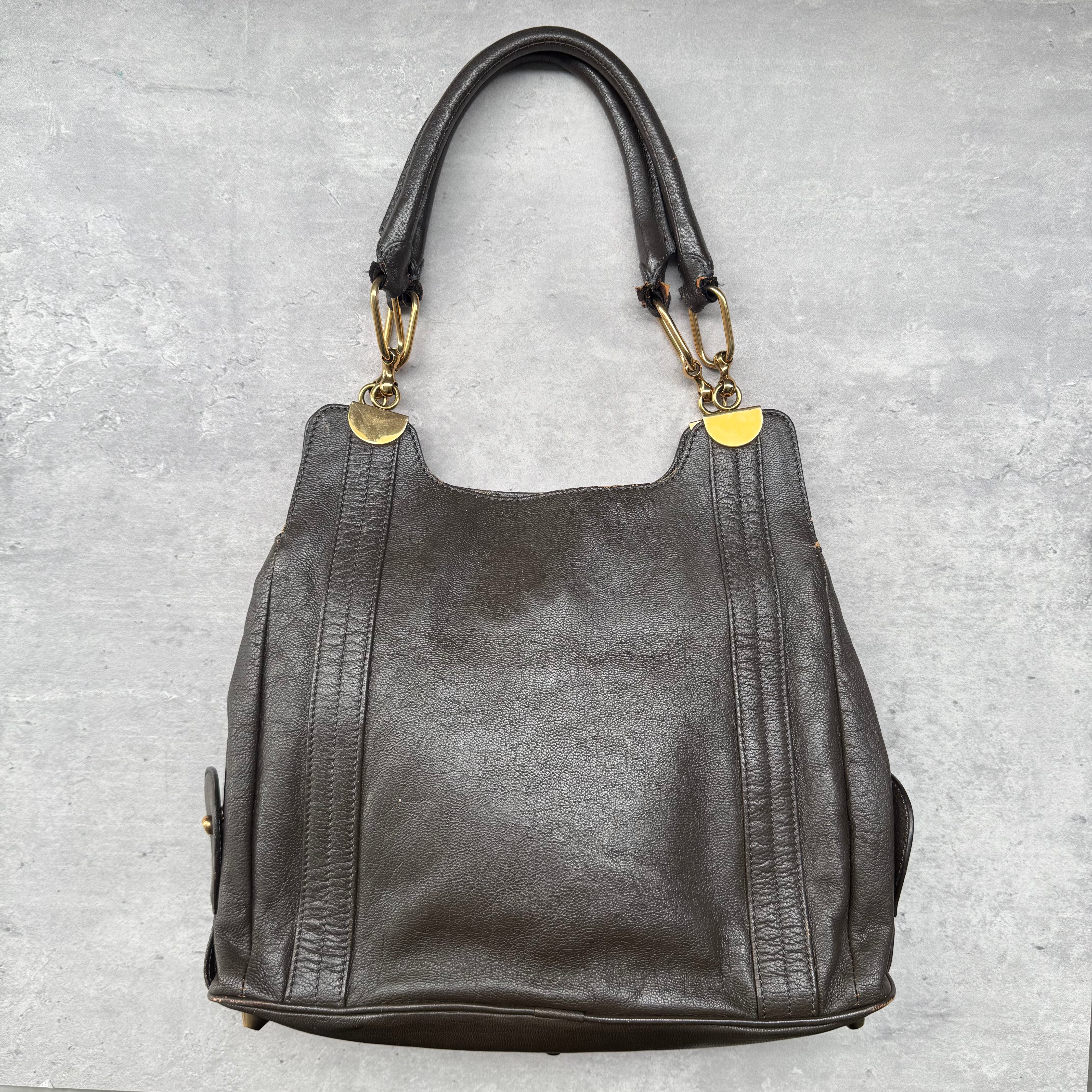 Chloe Irene Leather ShoulderBag Brown