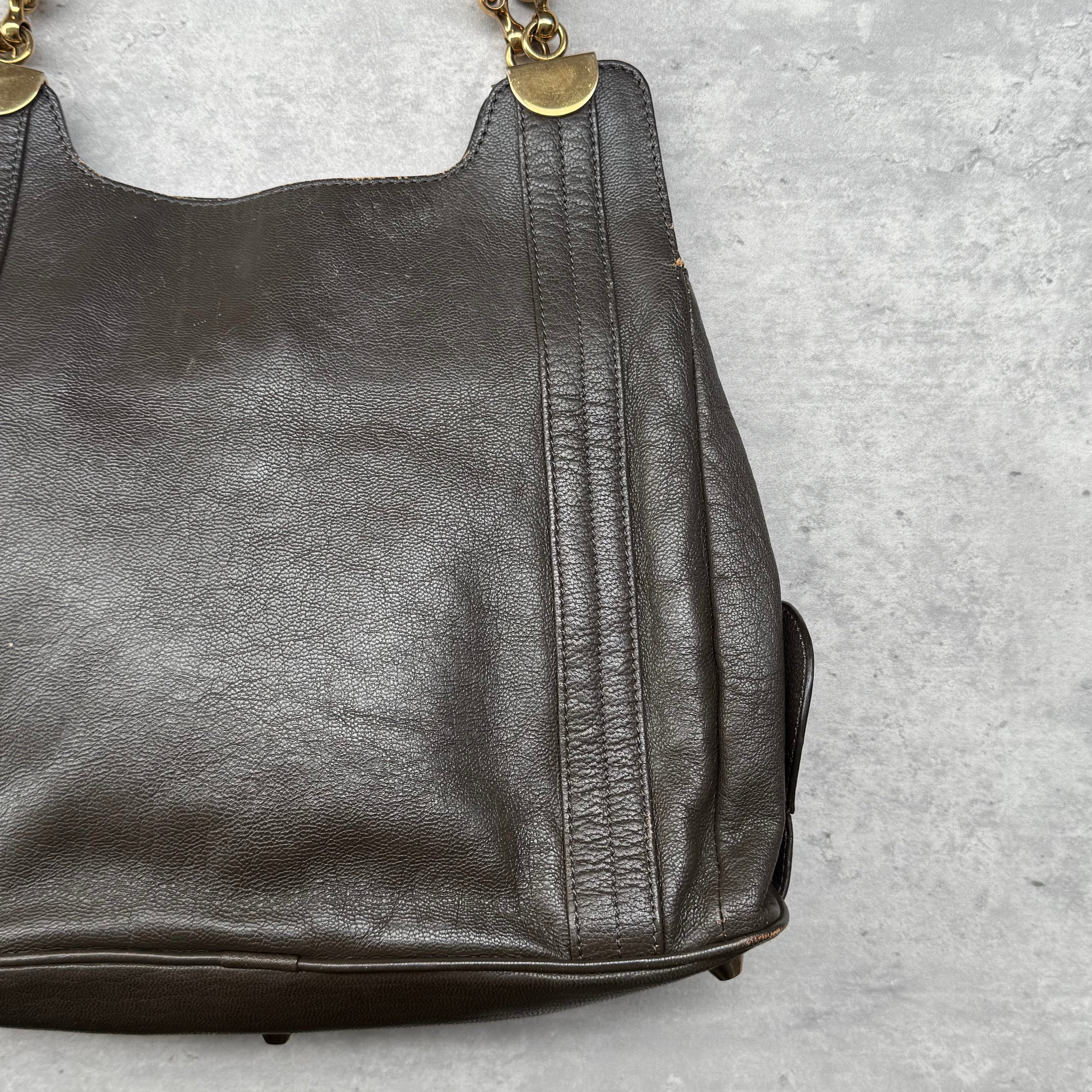 Chloe Irene Leather ShoulderBag Brown