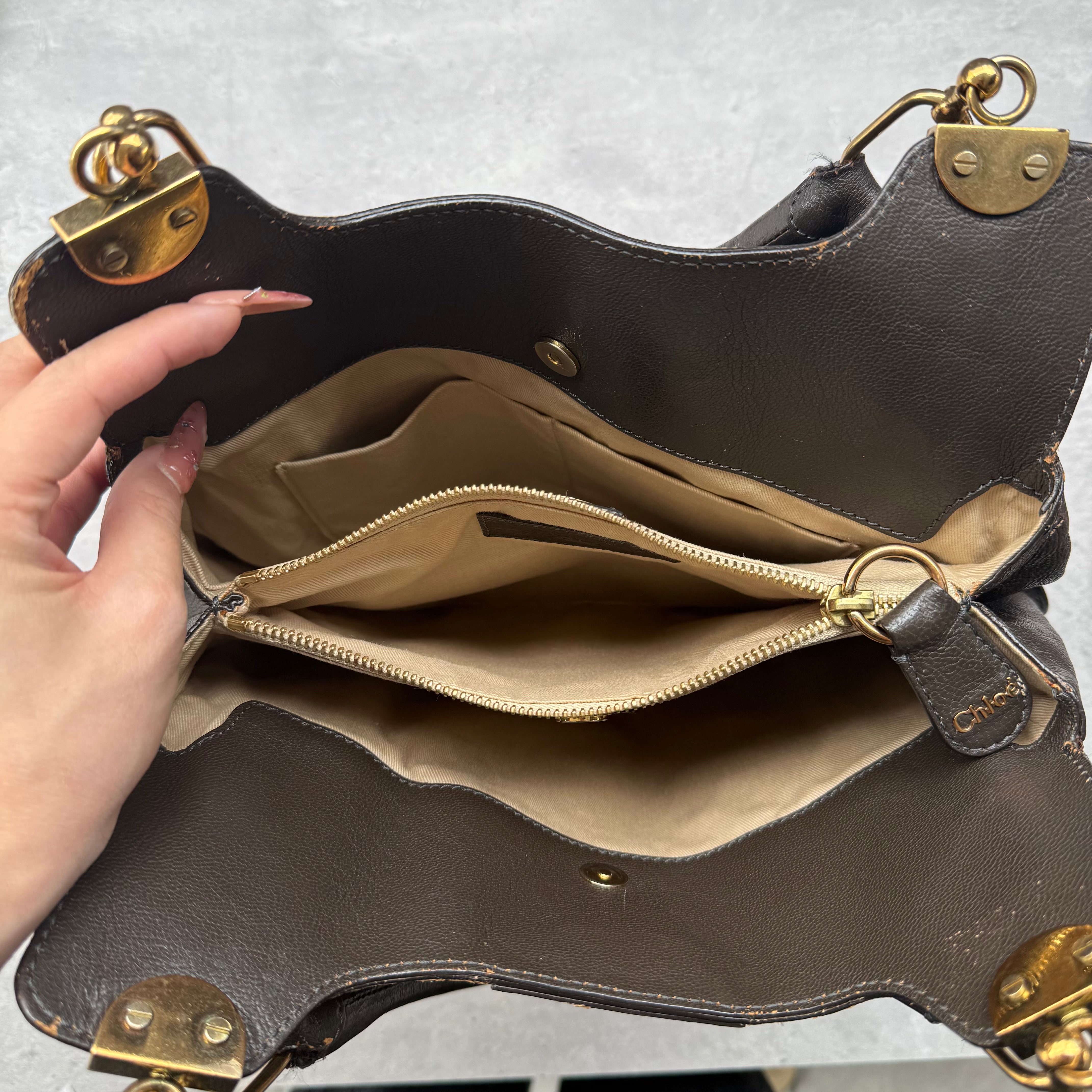 Chloe Irene Leather ShoulderBag Brown
