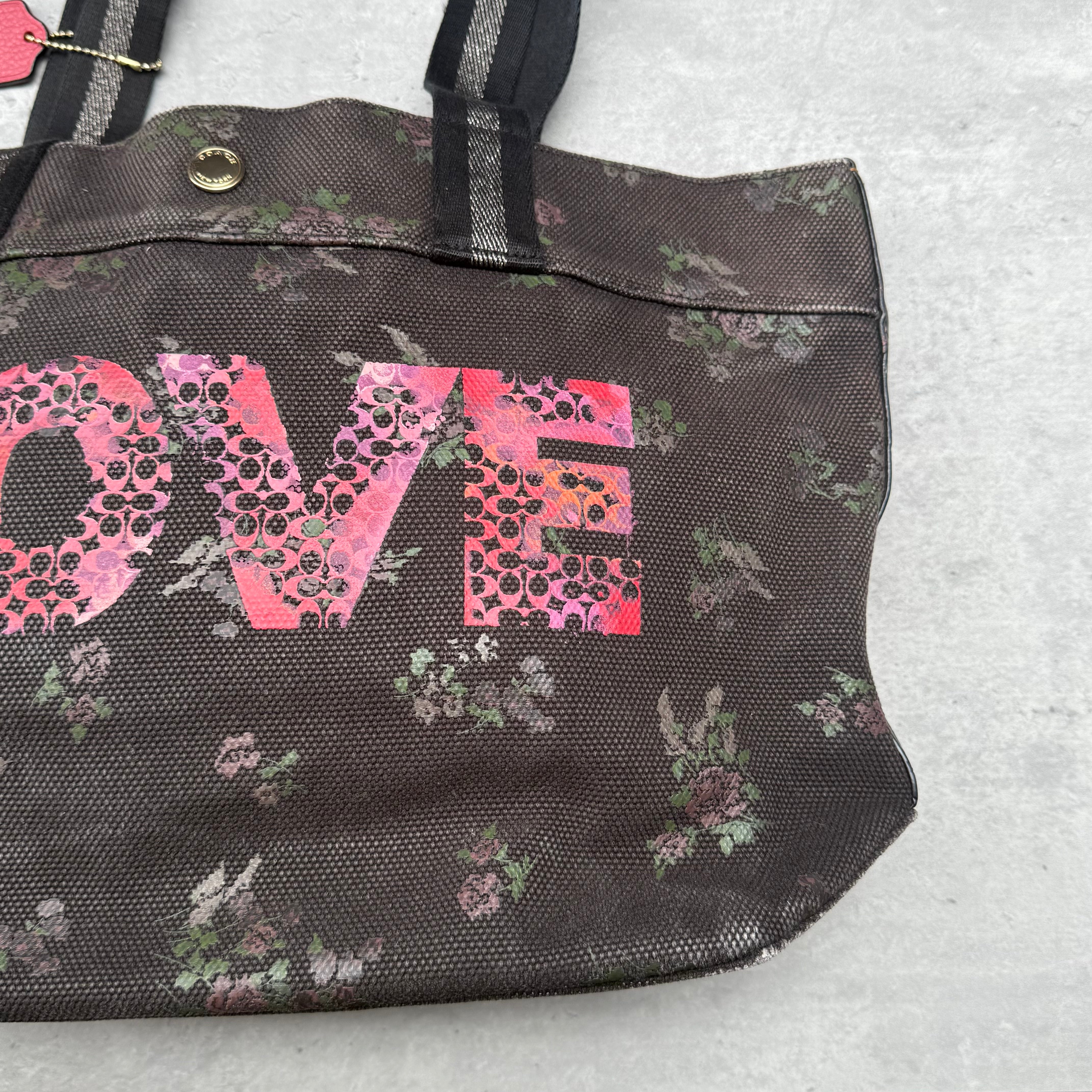 Coach Jason Naylor LOVE Graphic Tote Bag
