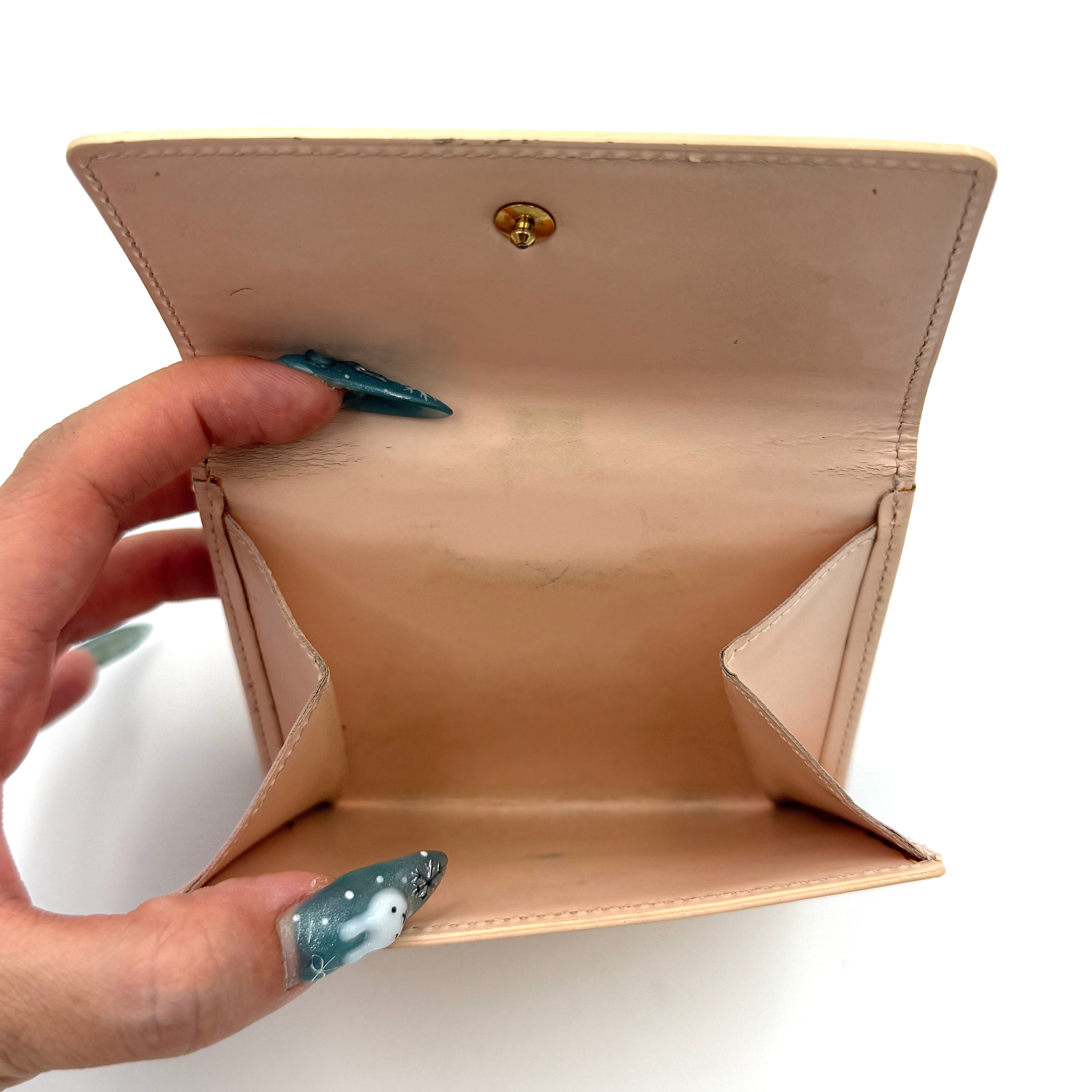 Louis Vuitton Monogram Vernis Elise Wallet Tan