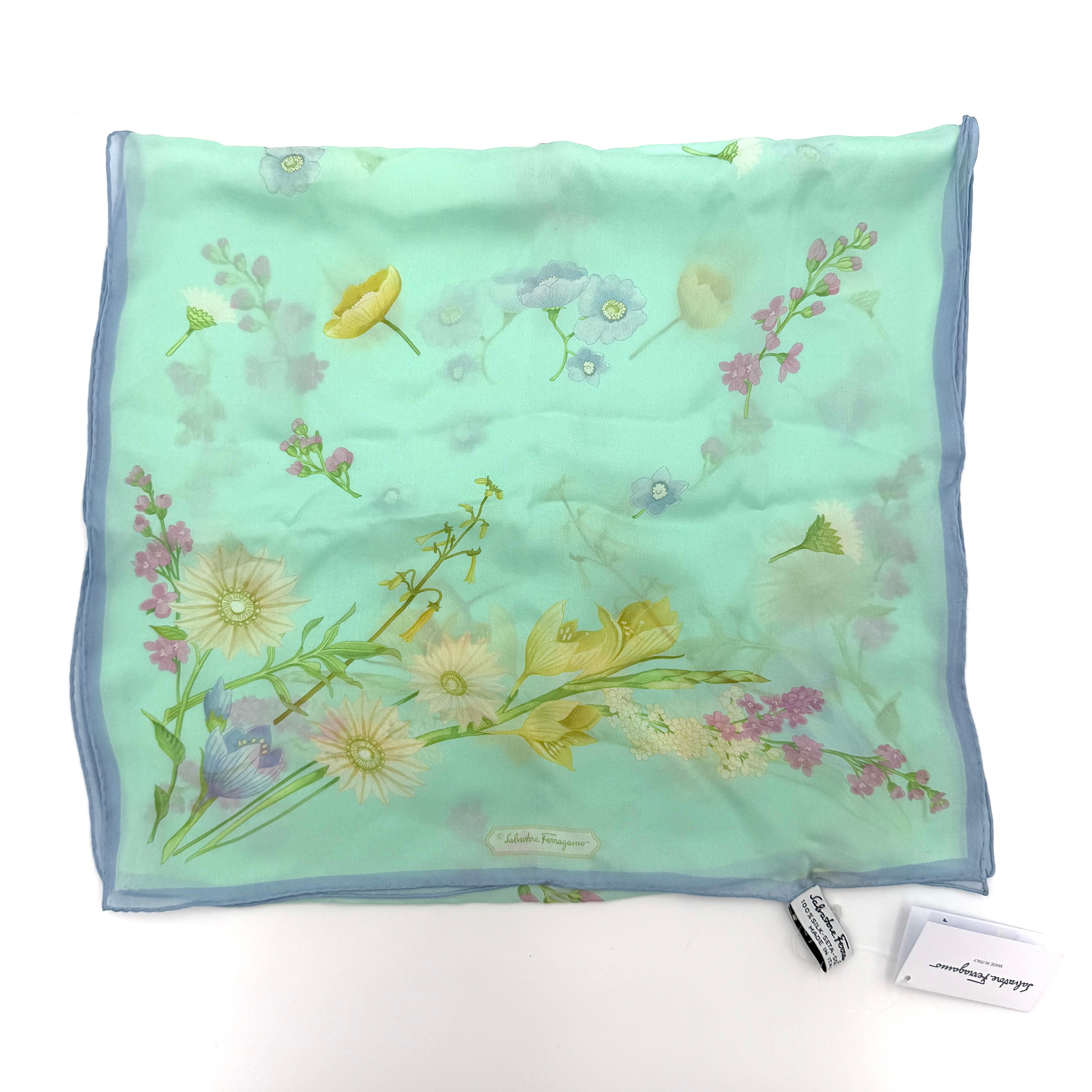 Salvatore Ferragamo Floral Silk Scarf