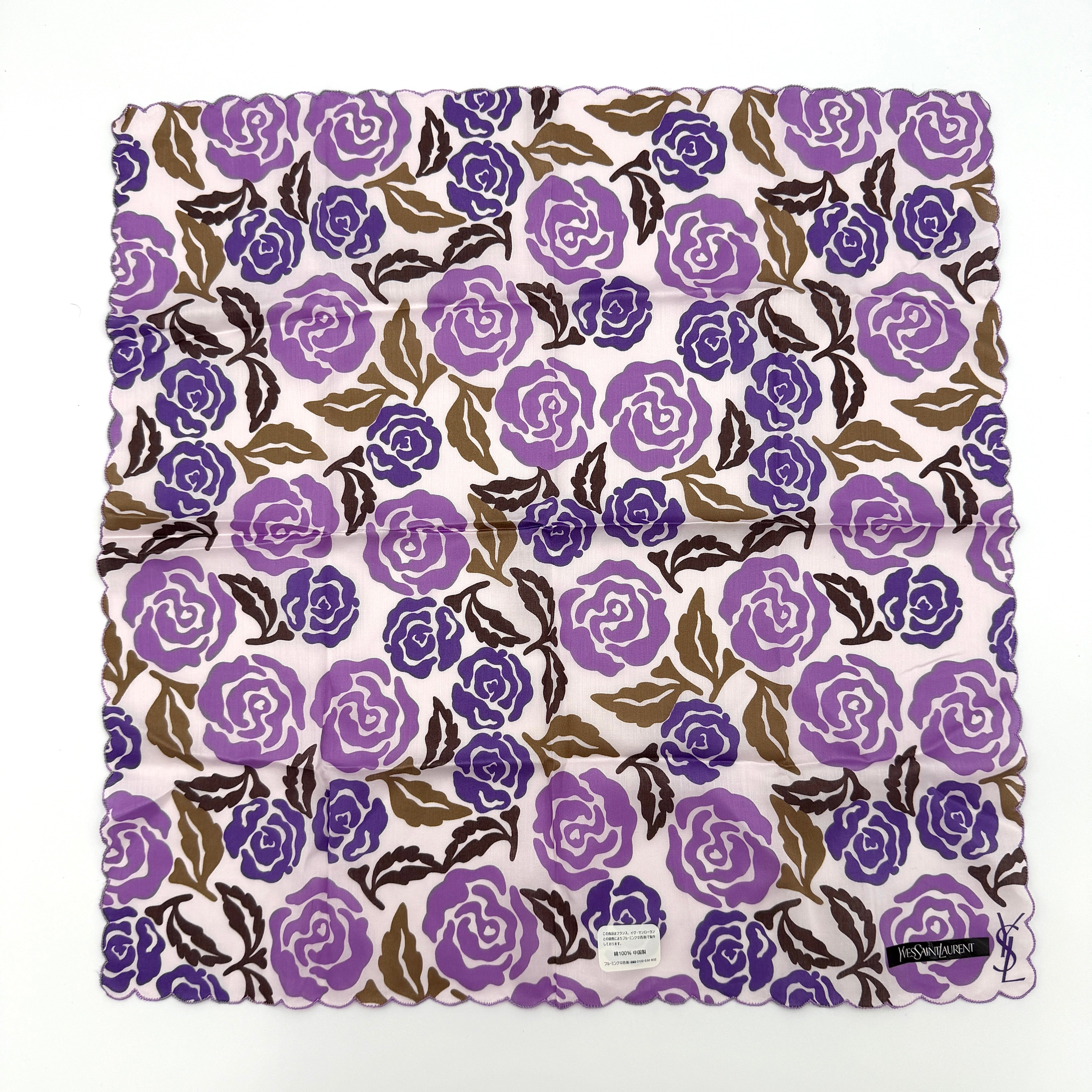 Saint Laurent Rose Scarf Purple