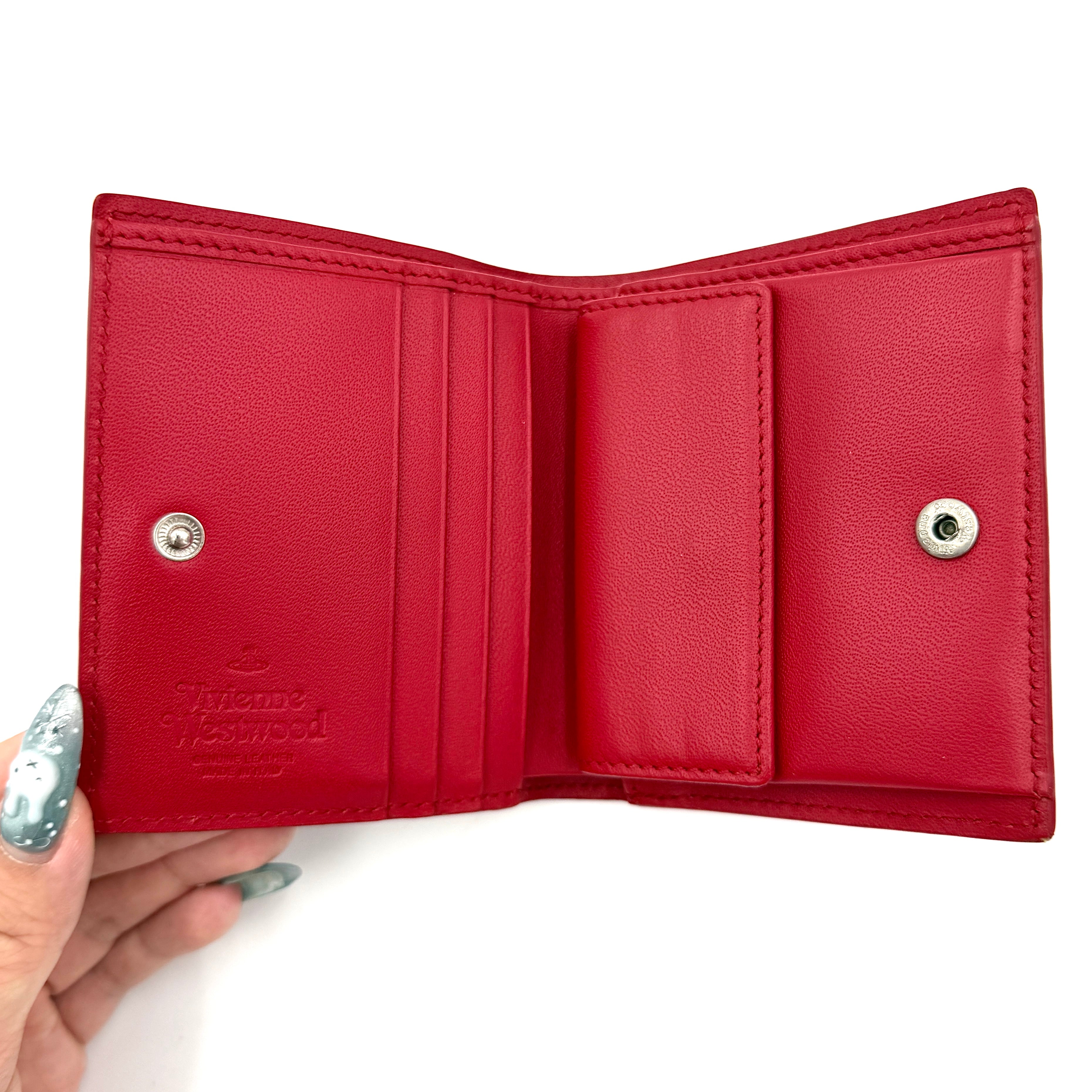 Vivienne Westwood Silver Orb Wallet Red