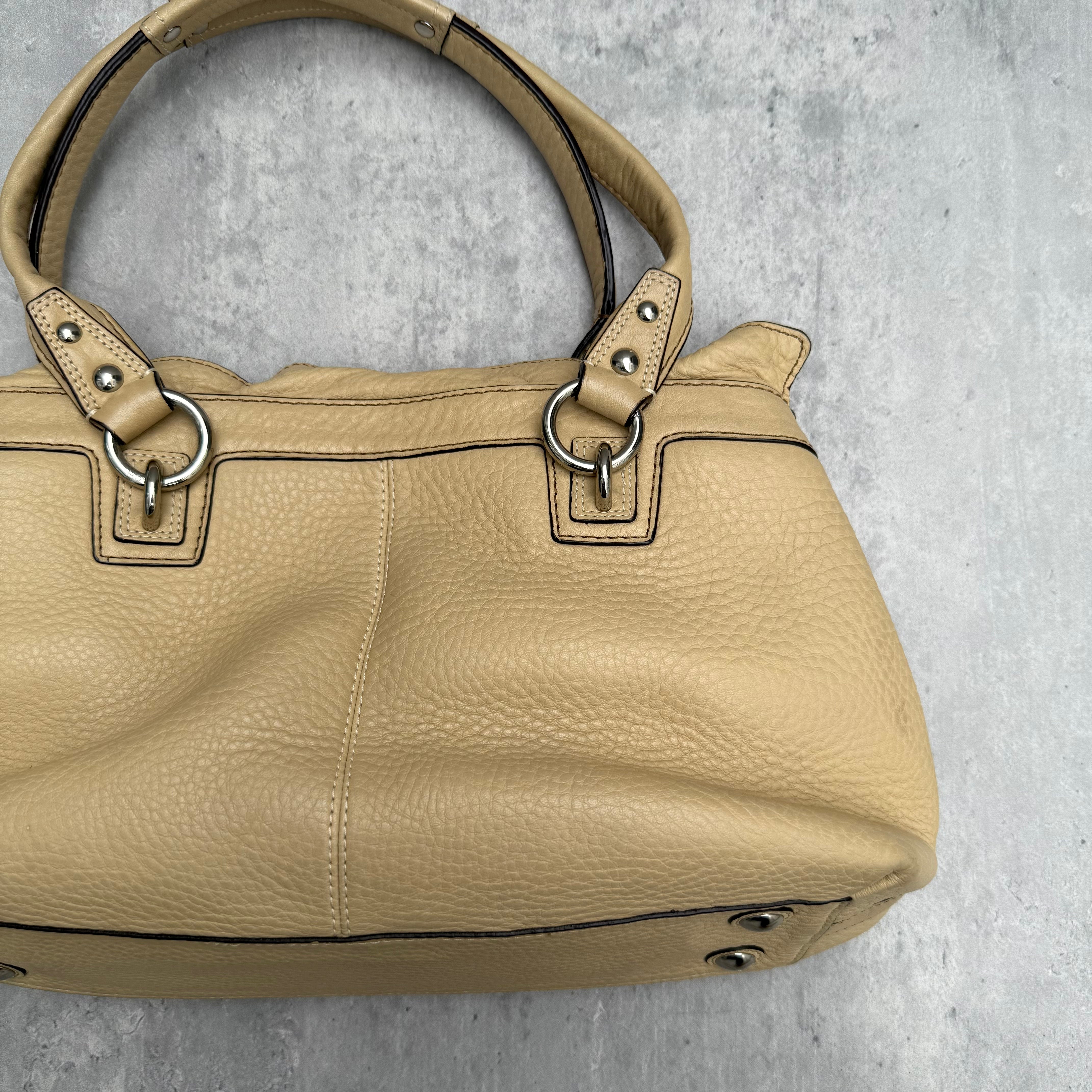 Coach Penelope Pebble Leather HandBag Cream