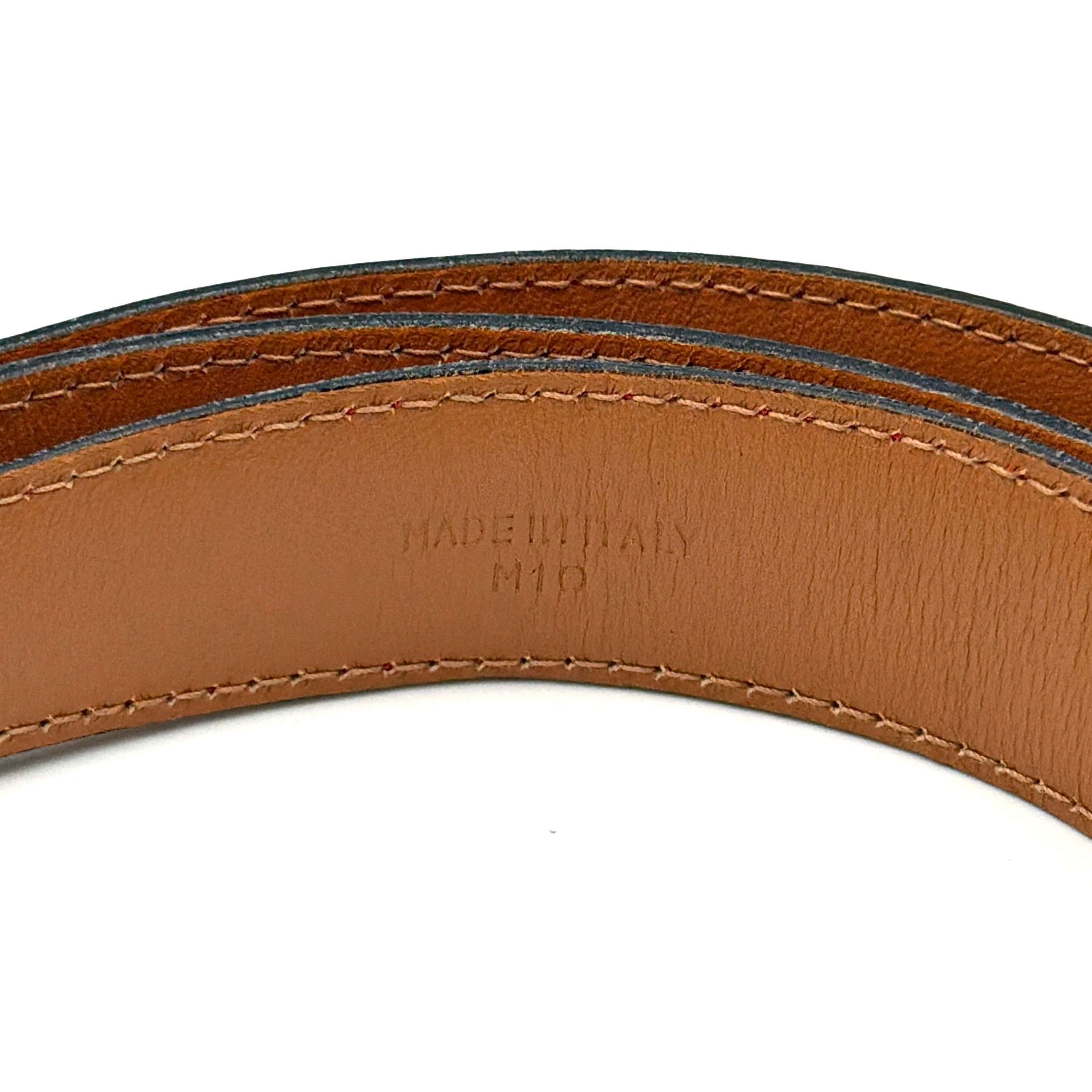 Celine Charm Leather Belt Red/Gold