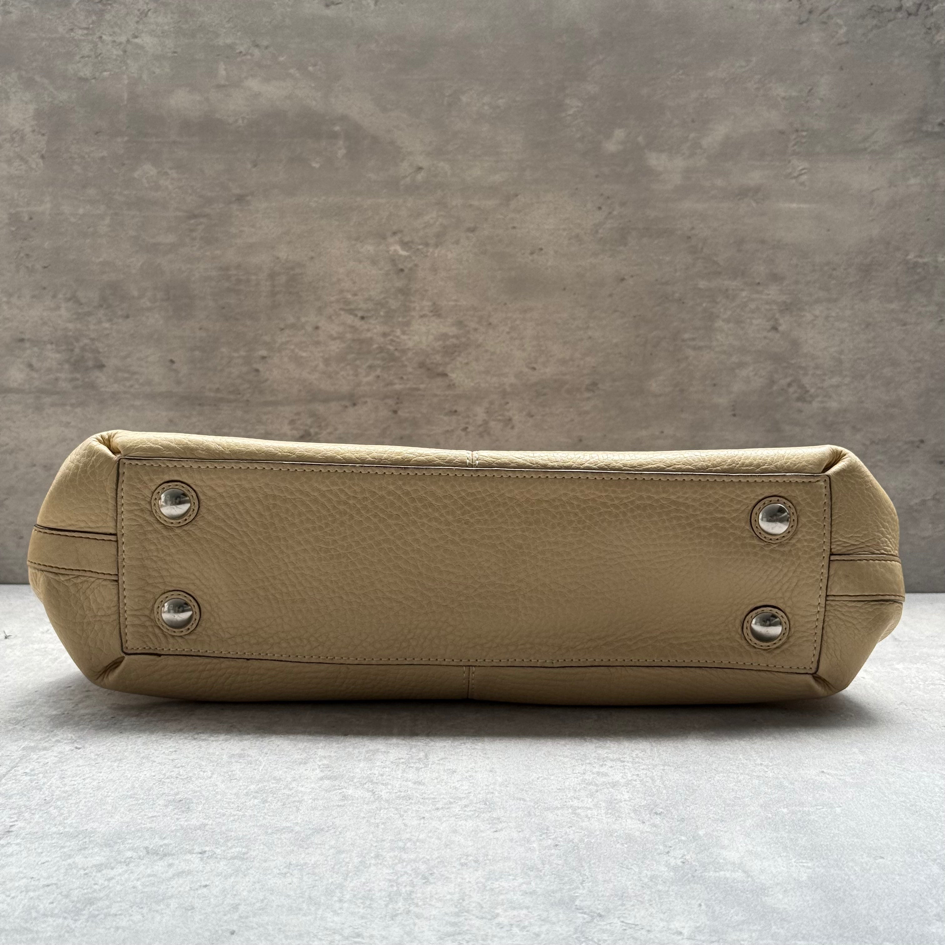 Coach Penelope Pebble Leather HandBag Cream