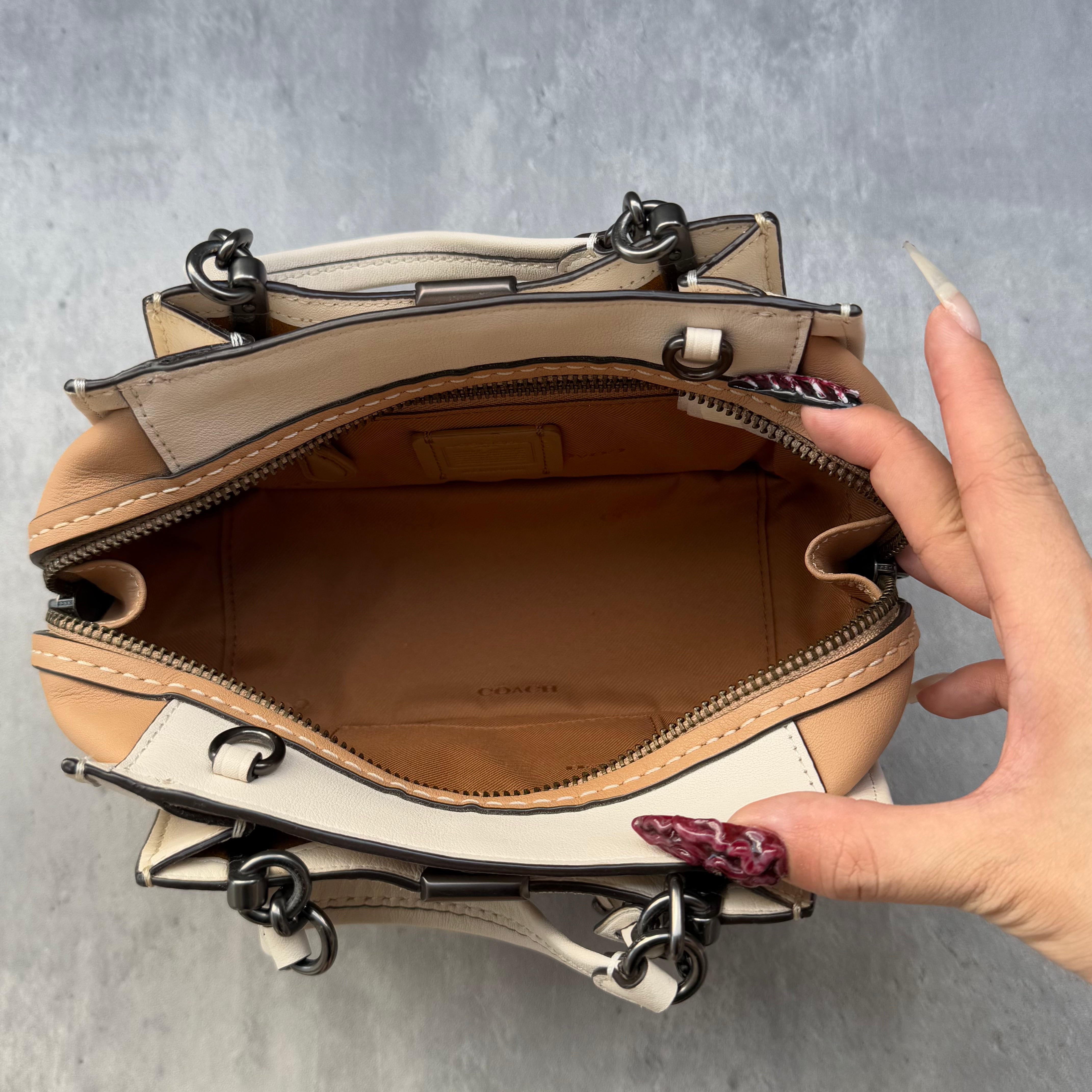 Coach Signature Dreamer 21 Patchwork Beechwood Handbag Multicolor